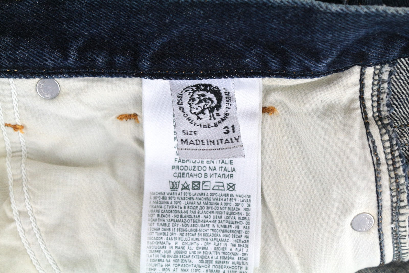 DIESEL Alys 084ZK Women's W31 L30 Jeans Dark Blue Straight Cotton Denim