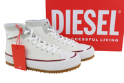 DIESEL S-Principia Mid Mens Sneakers EU42 White Lace Up Trainers RRP€185