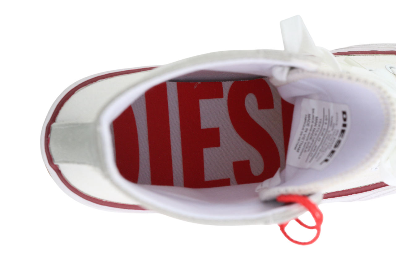 DIESEL S-Principia Mid Mens Sneakers EU42 White Lace Up Trainers RRP€185