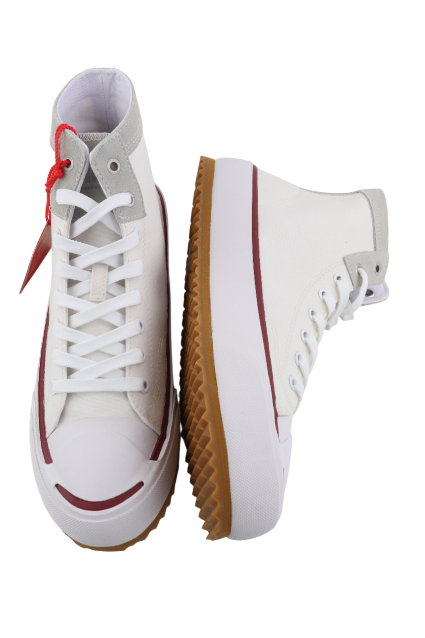 DIESEL S-Principia Mid Mens Sneakers EU42 White Lace Up Trainers RRP€185