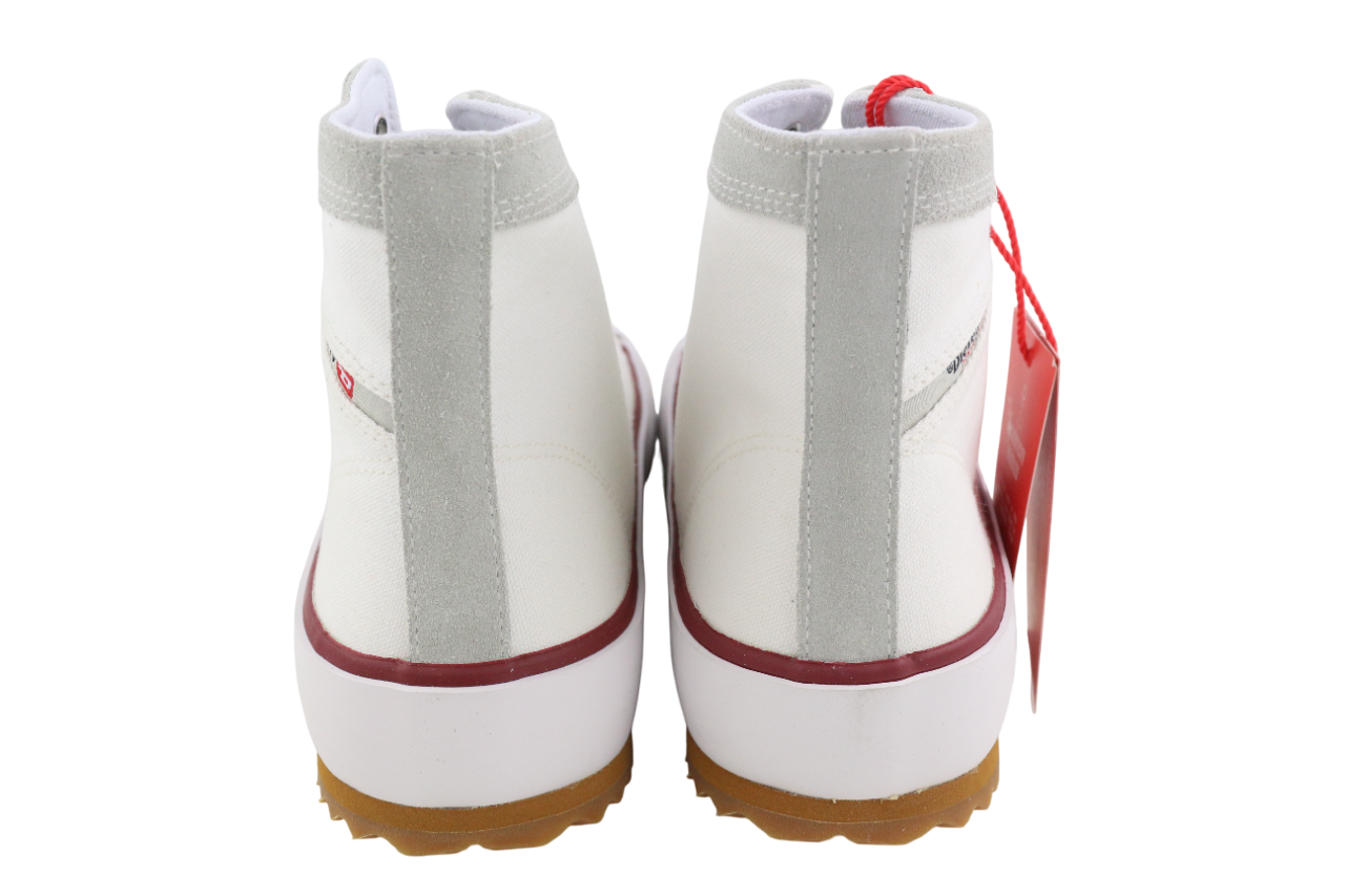 DIESEL S-Principia Mid Mens Sneakers EU42 White Lace Up Trainers RRP€185