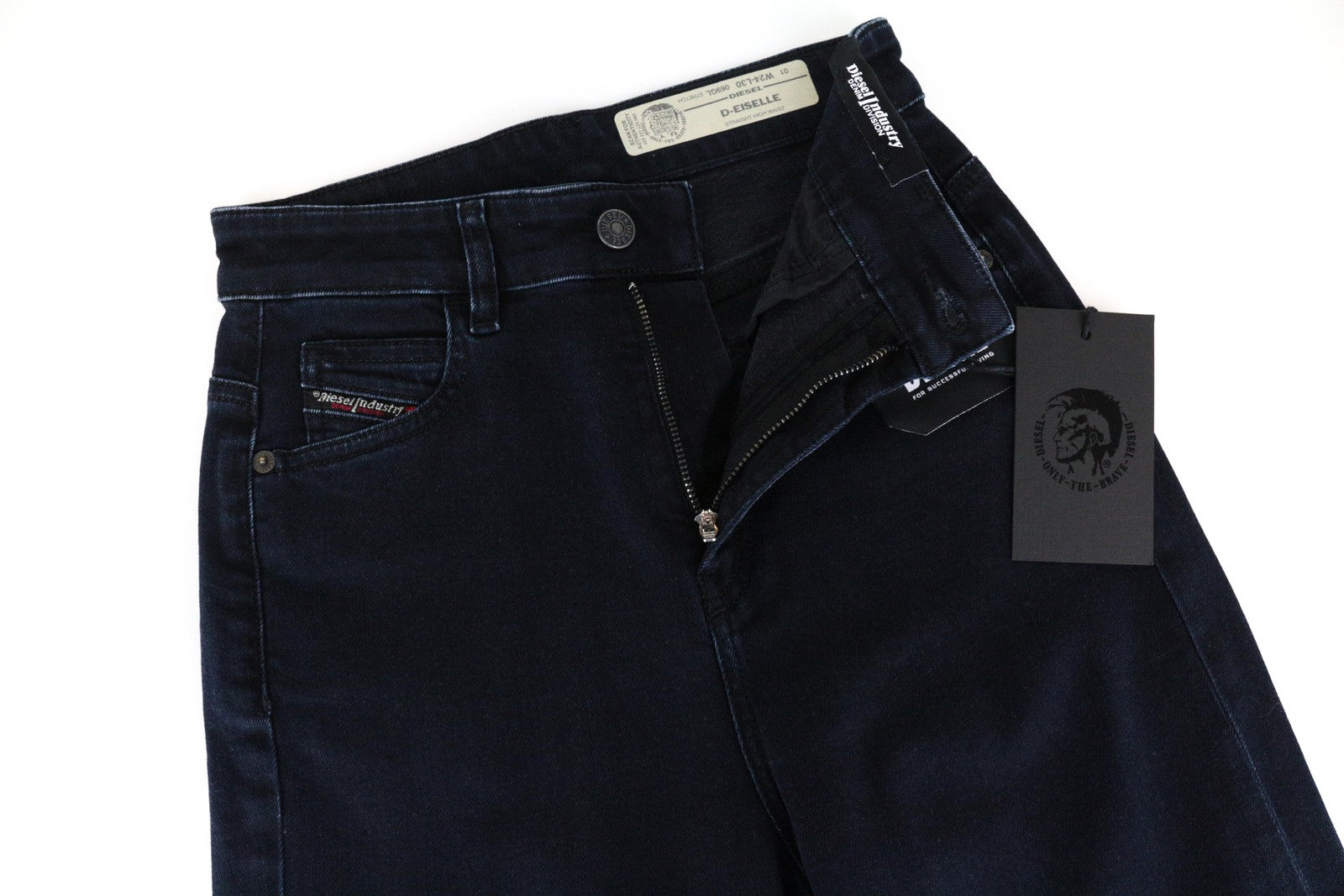 DIESEL D-Eiselle 069GL Women's W24/L30 Jeans Blue Straight Fit Stretch Denim