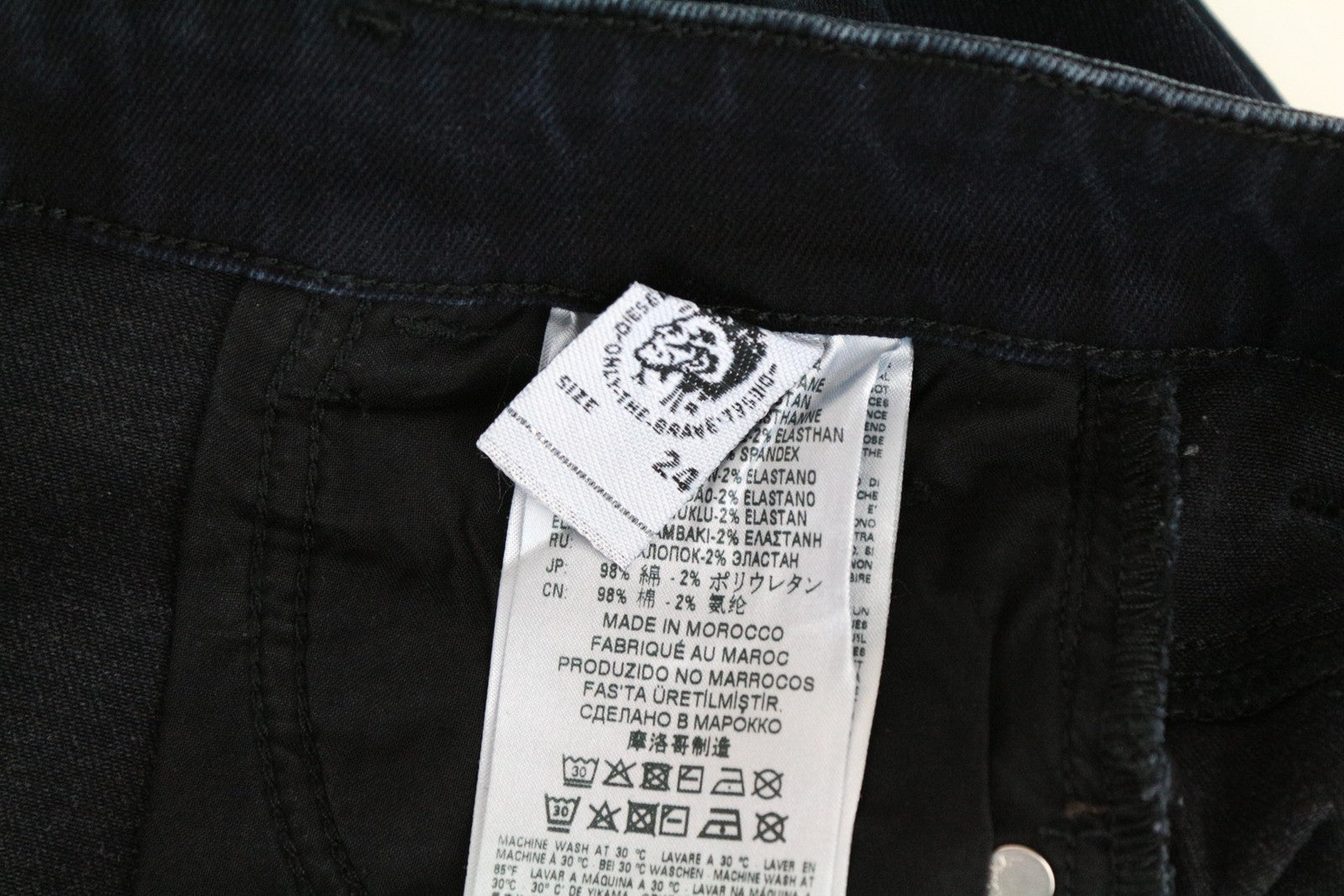 DIESEL D-Eiselle 069GL Women's W24/L30 Jeans Blue Straight Fit Stretch Denim