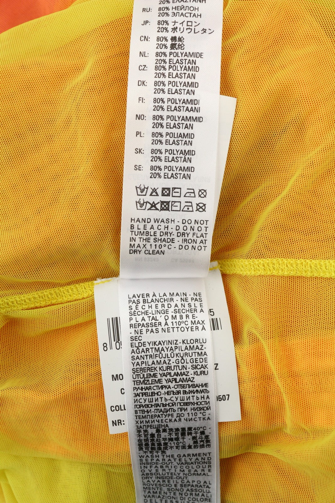 DIESEL T-Jurly Women T-Shirt S Orange Long Sleeve Mesh Drawstring Thin RRP€220