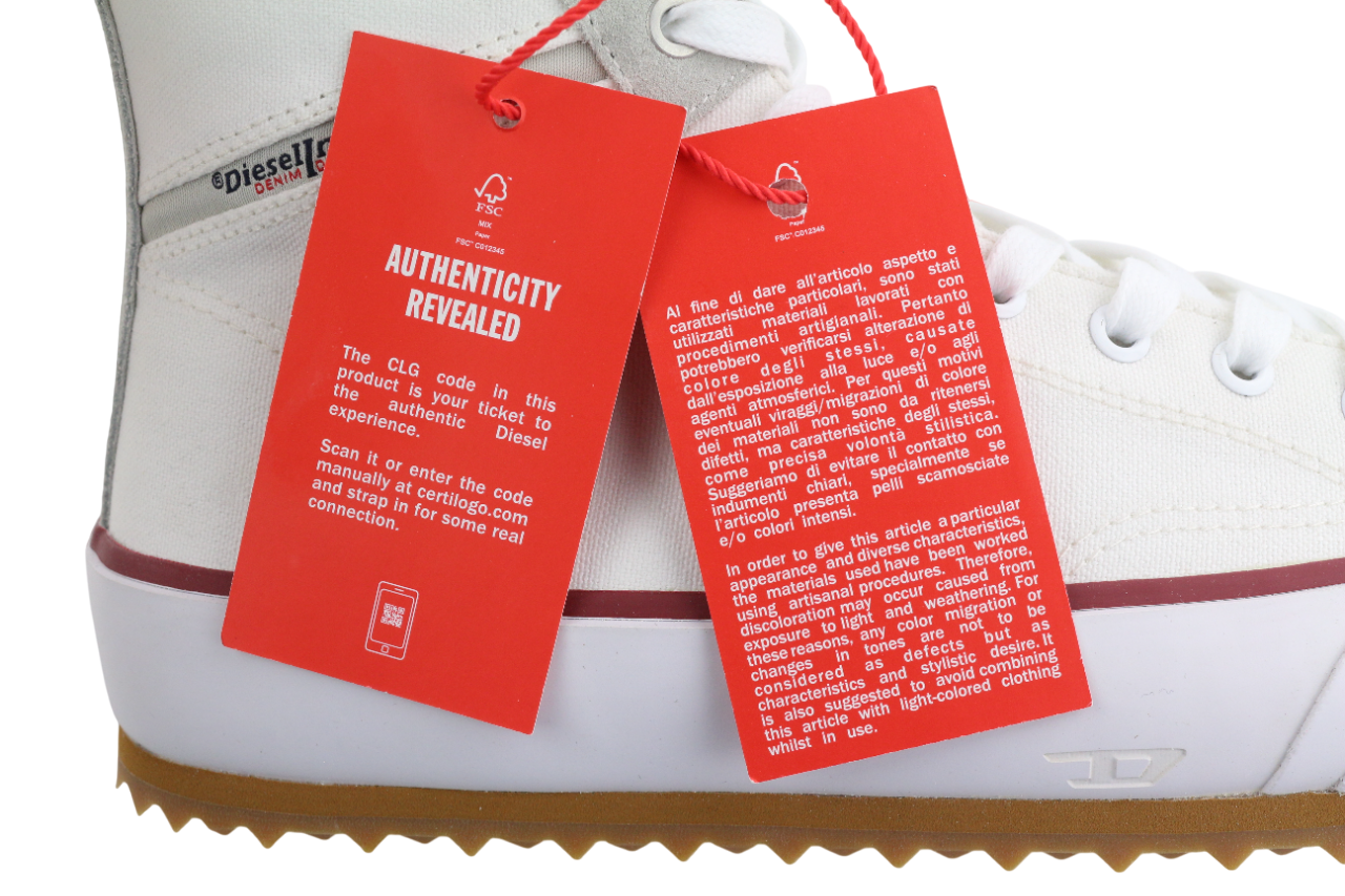 DIESEL S-Principia Mid Mens Sneakers EU43 White High Top Trainers RRP€185