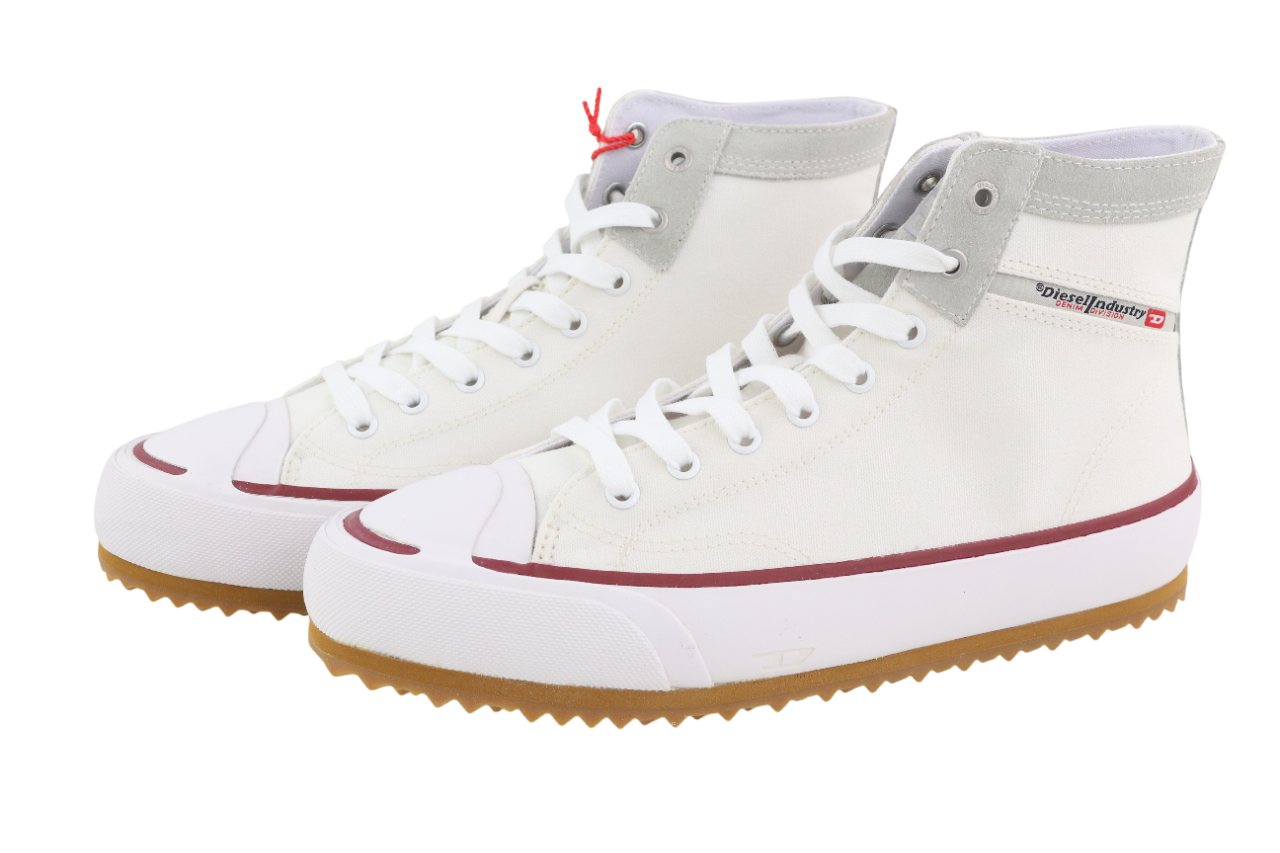DIESEL S-Principia Mid Mens Sneakers EU43 White High Top Trainers RRP€185