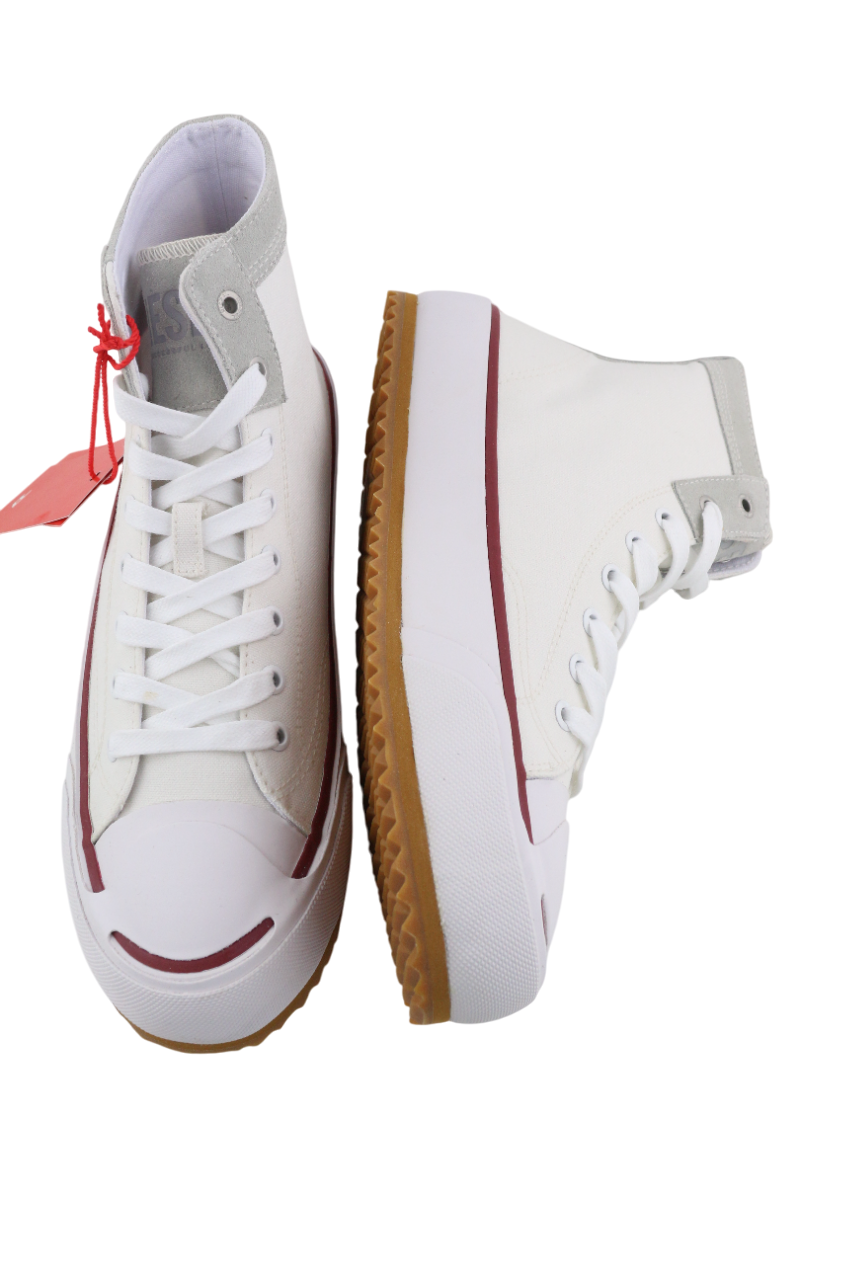 DIESEL S-Principia Mid Mens Sneakers EU43 White High Top Trainers RRP€185