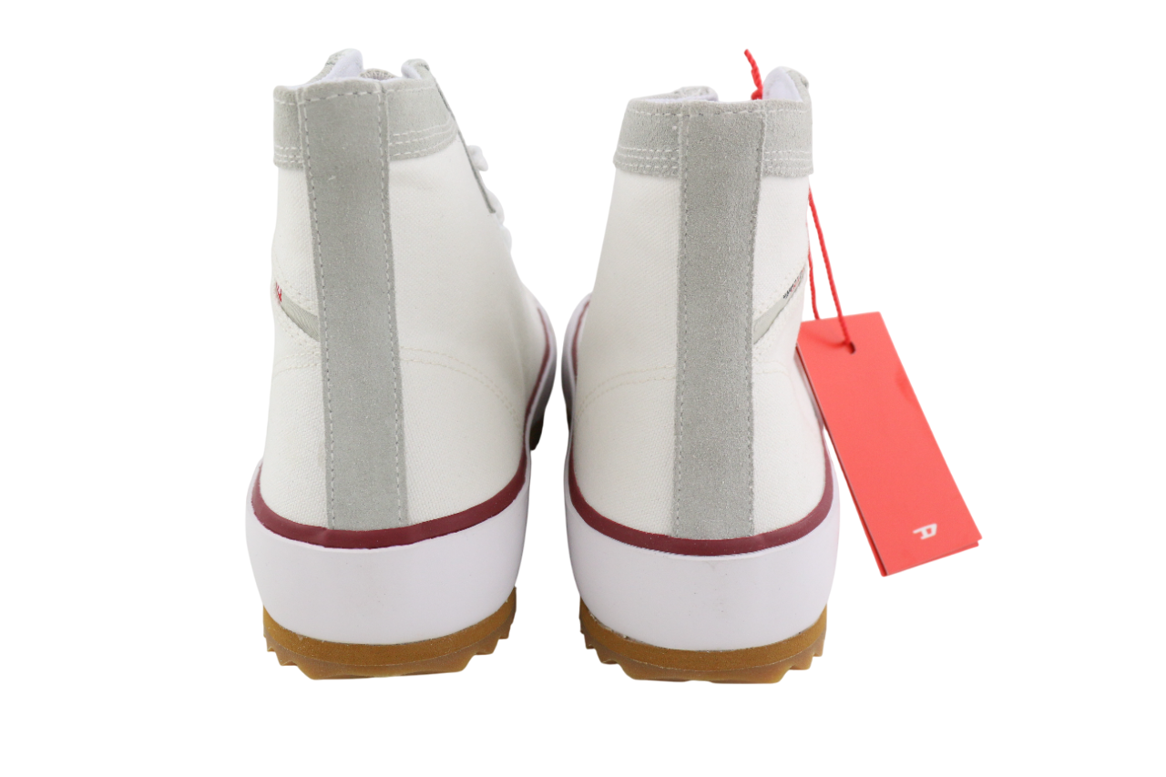 DIESEL S-Principia Mid Mens Sneakers EU43 White High Top Trainers RRP€185