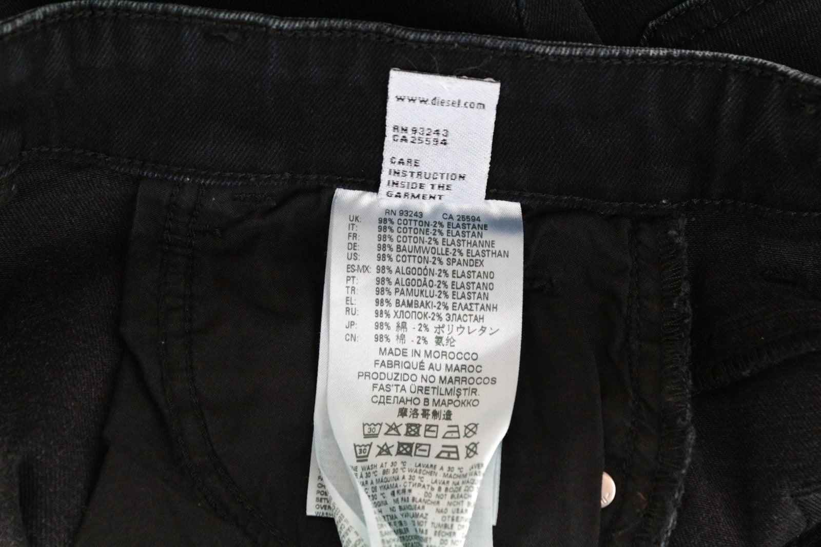 DIESEL D-Eiselle 069GL Women's Jeans W25 L30 Navy Stretch Straight Fit Pants