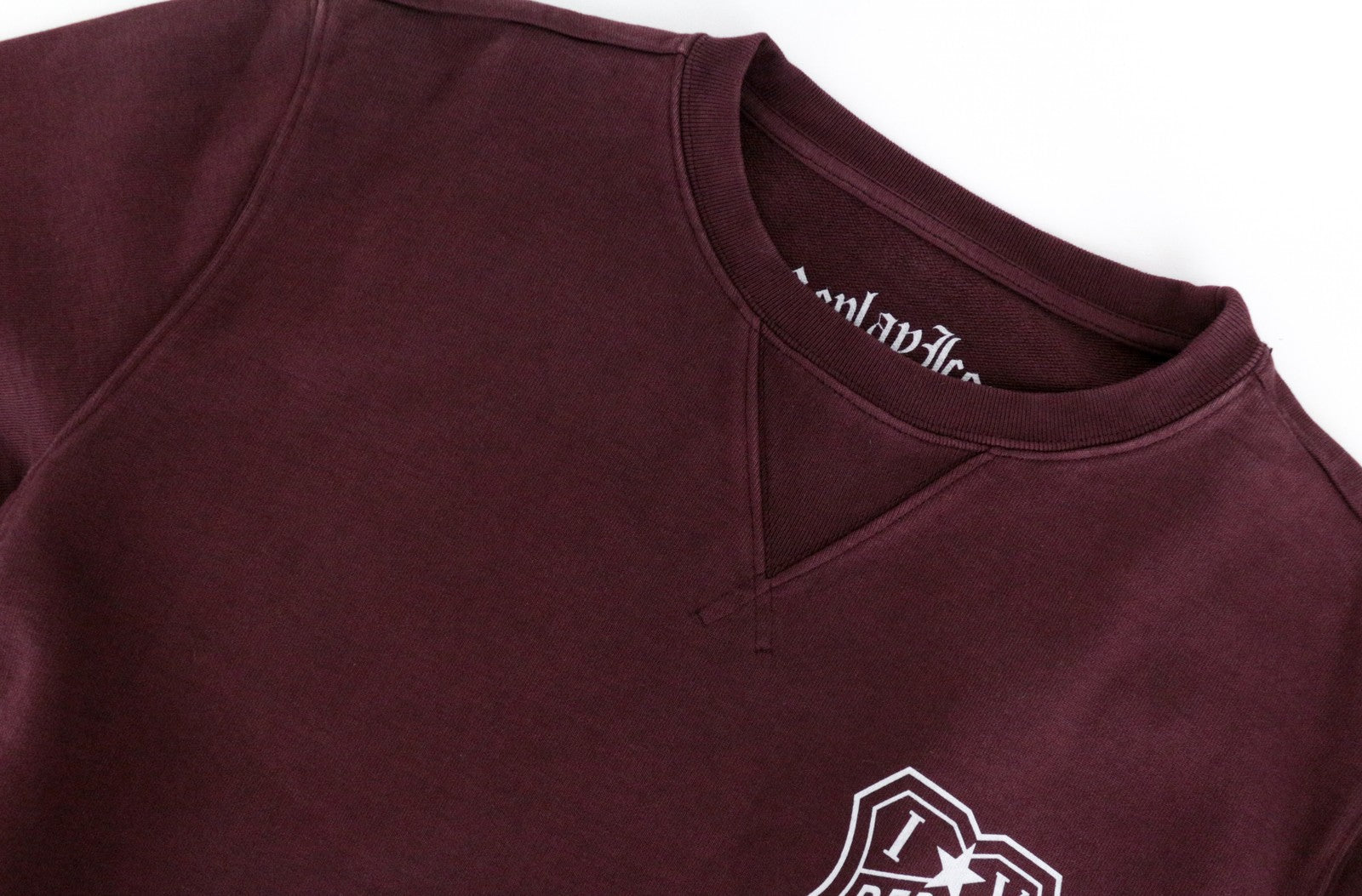 REPLAY Men's Sweatshirt L Burgundy Cotton Pullover Logo Design Long Sleeve