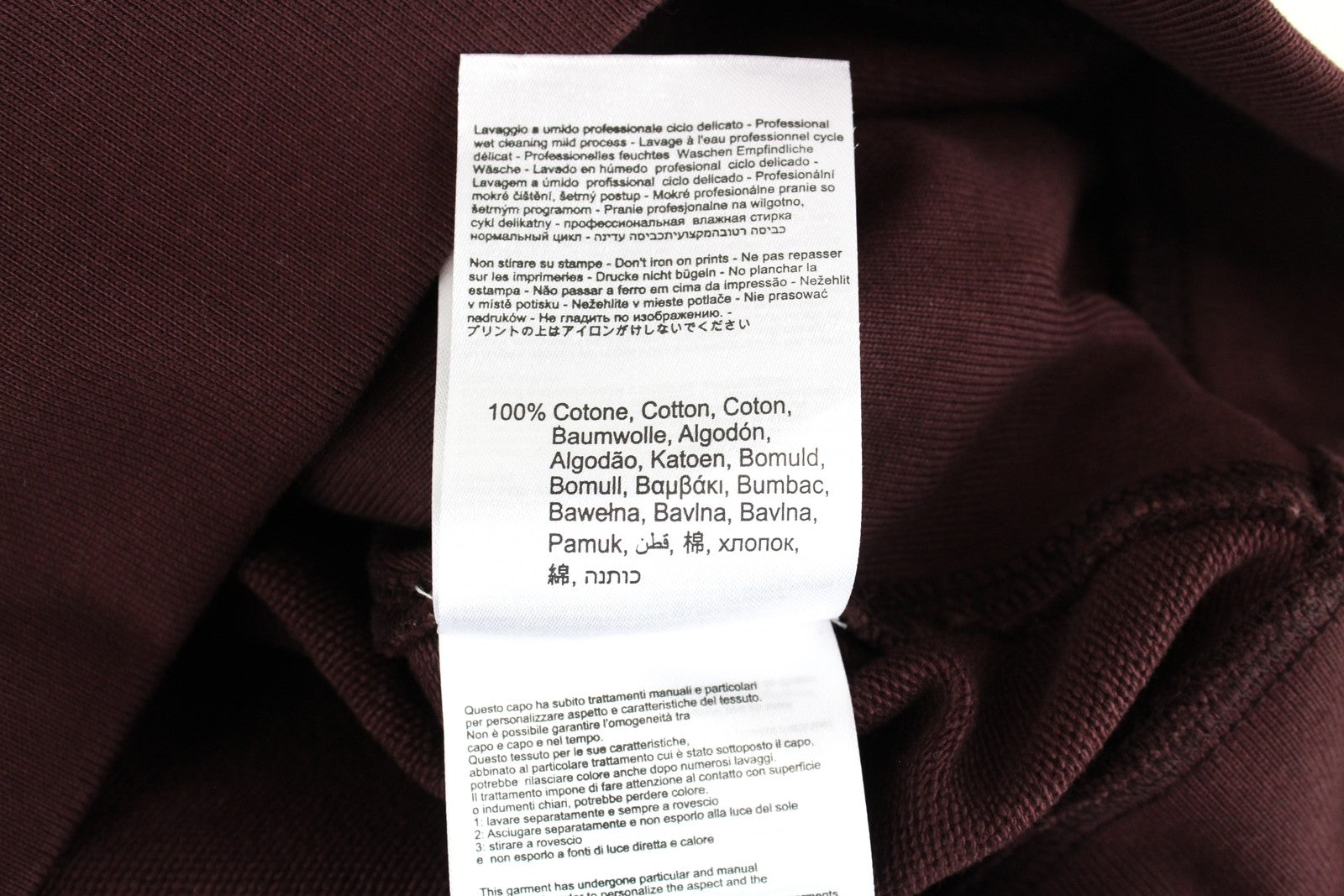 REPLAY Men's Sweatshirt L Burgundy Cotton Pullover Logo Design Long Sleeve