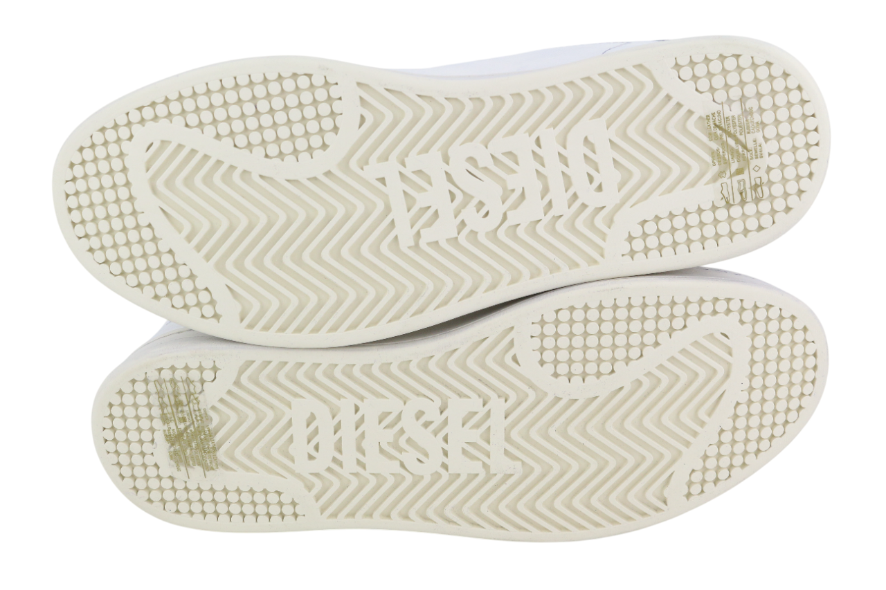 DIESEL S-Athene Low Mens Sneakers EU41 White Leather Lace Up RRP€160 Trainers