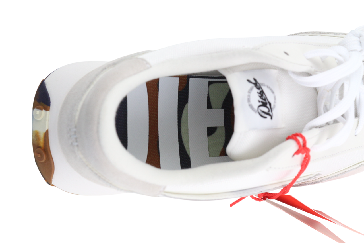 DIESEL S-Racer-Lc Mens Sneakers EU43 White Suede Leather Trainers RRP€195