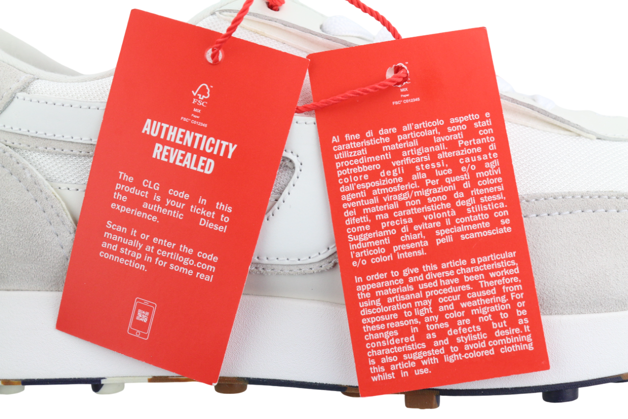 DIESEL S-Racer-Lc Mens Sneakers EU43 White Suede Leather Trainers RRP€195