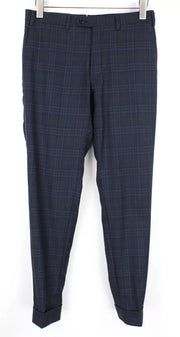 SUITSUPPLY Lazio Men's UK36 Wool Trousers Blue Plaid Lined Tailored Pants