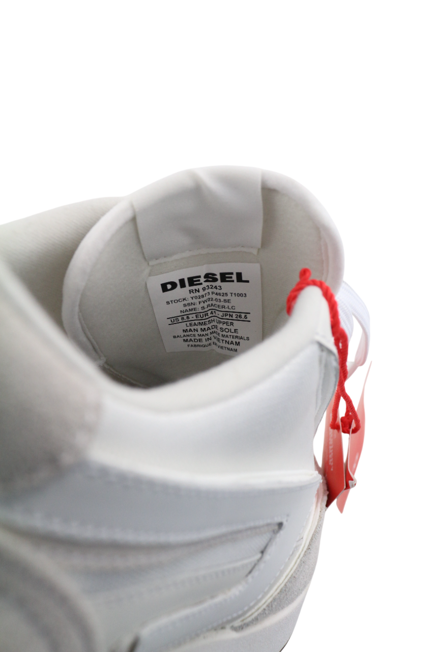 DIESEL S-Racer-Lc Mens Sneakers EU41 Suede Leather Details Trainers RRP€195