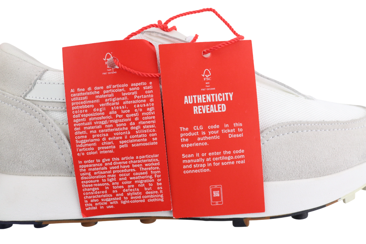 DIESEL S-Racer-Lc Mens Sneakers EU41 Suede Leather Details Trainers RRP€195