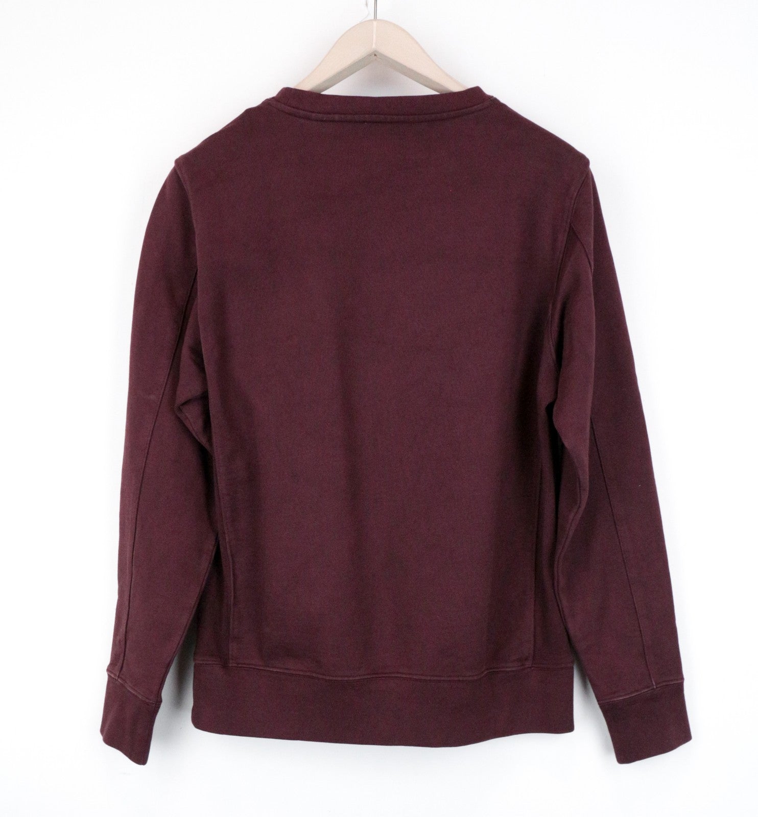 REPLAY Men's S Sweatshirt Burgundy Cotton Logo Pullover Long Sleeves Casual