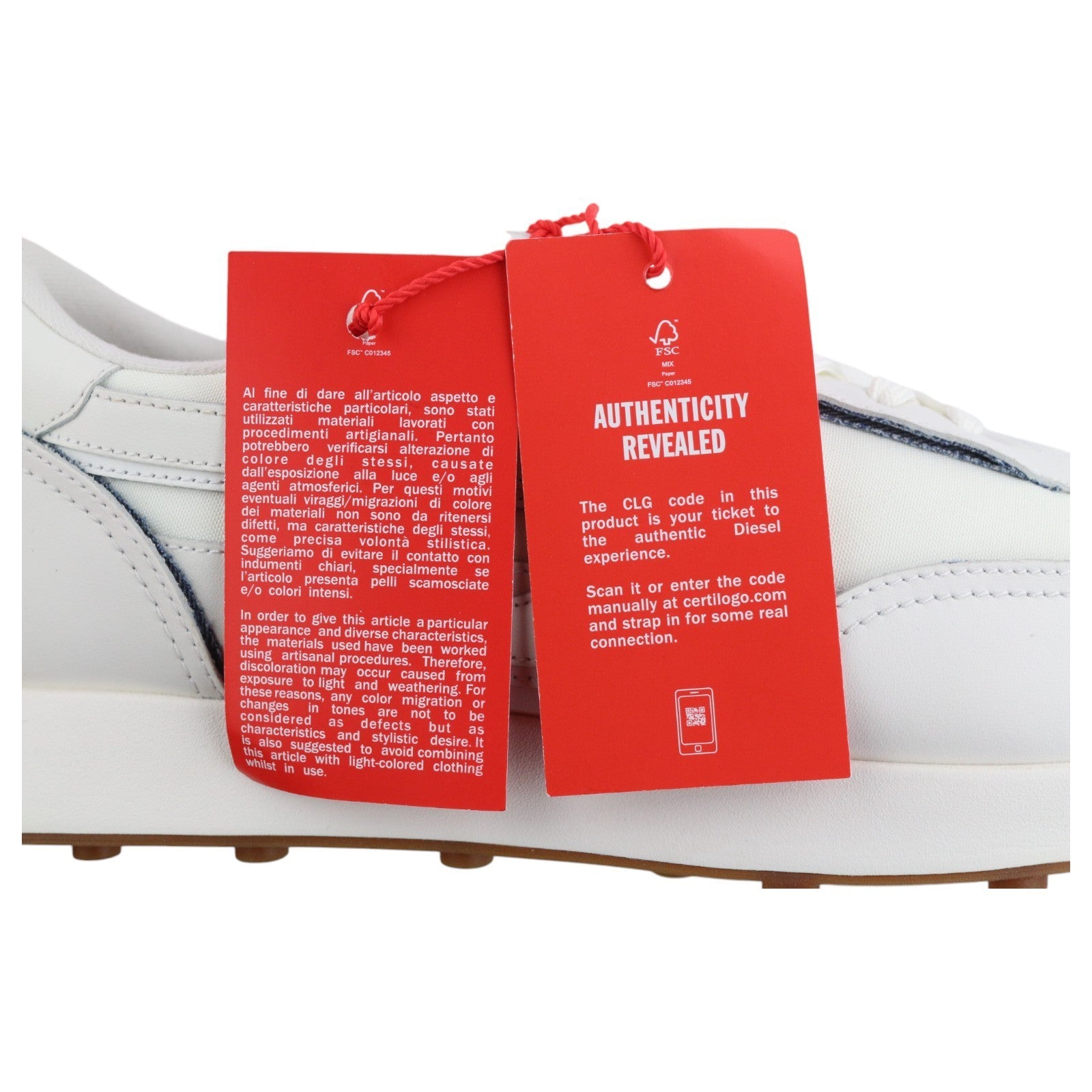 DIESEL S-Racer LC Men Sneakers EU45 White Suede Leather RRP€195 Trainers