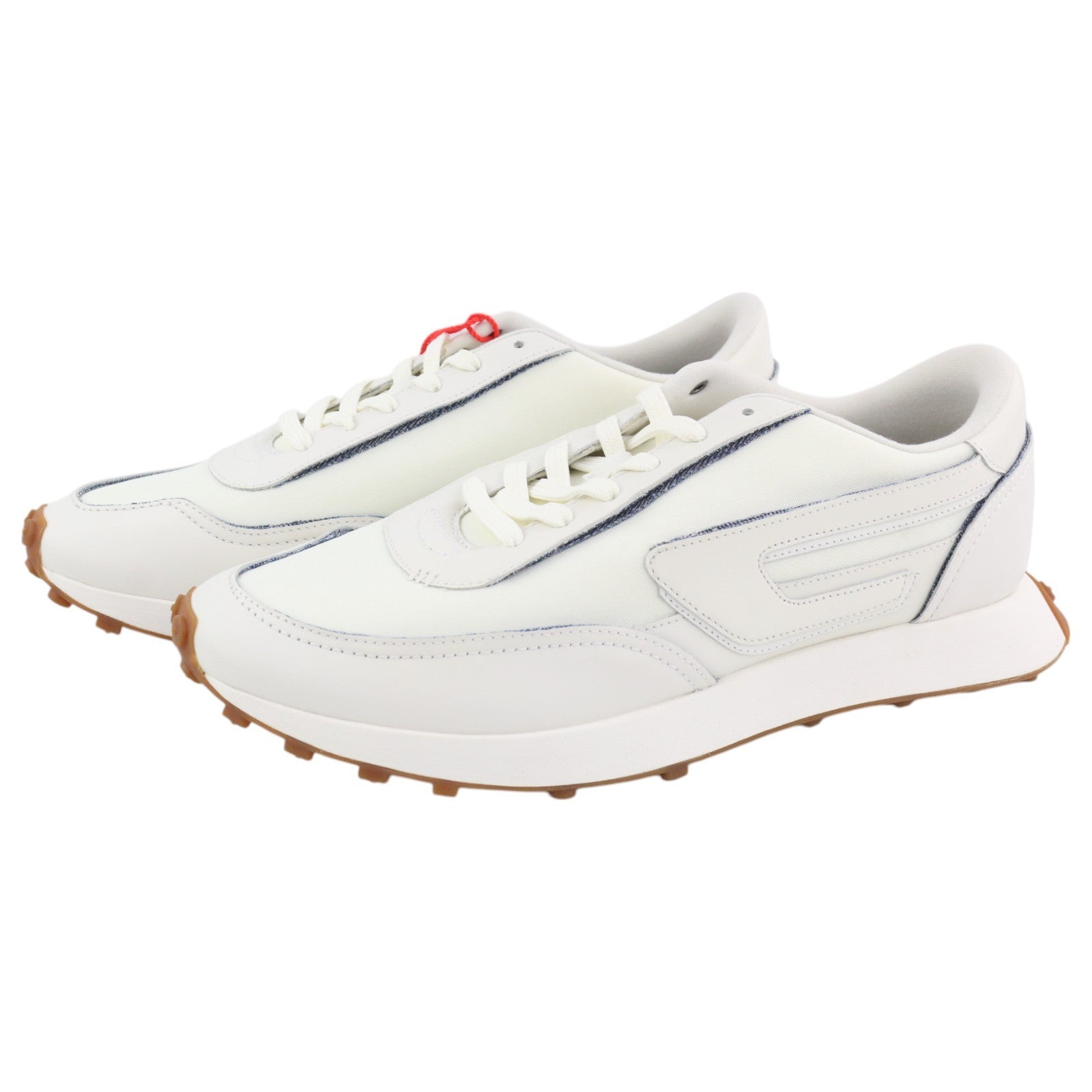 DIESEL S-Racer LC Men Sneakers EU45 White Suede Leather RRP€195 Trainers