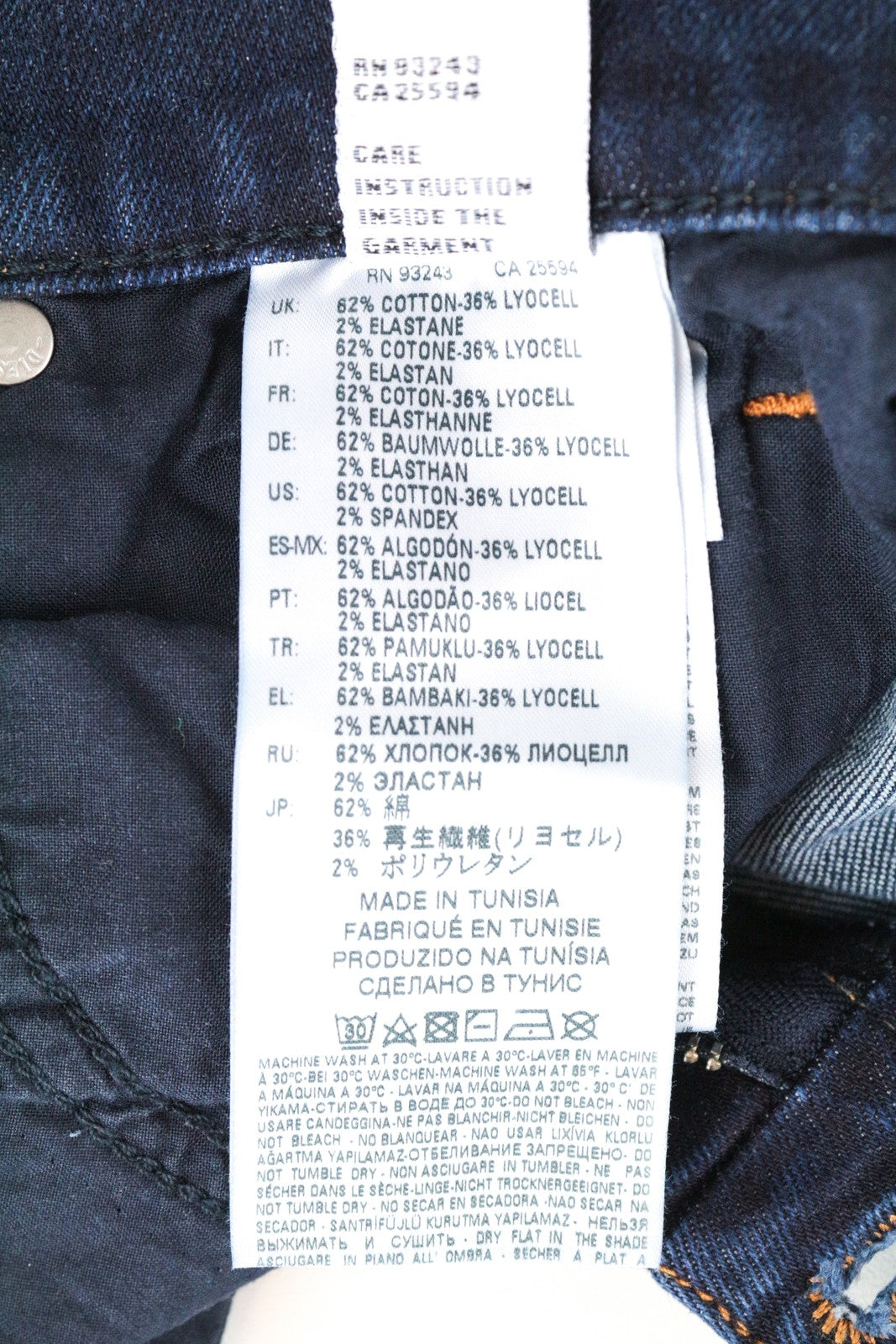 DIESEL Alys 084ZC Women's Jeans W28/L32 Blue Washed Cotton Stretch Straight