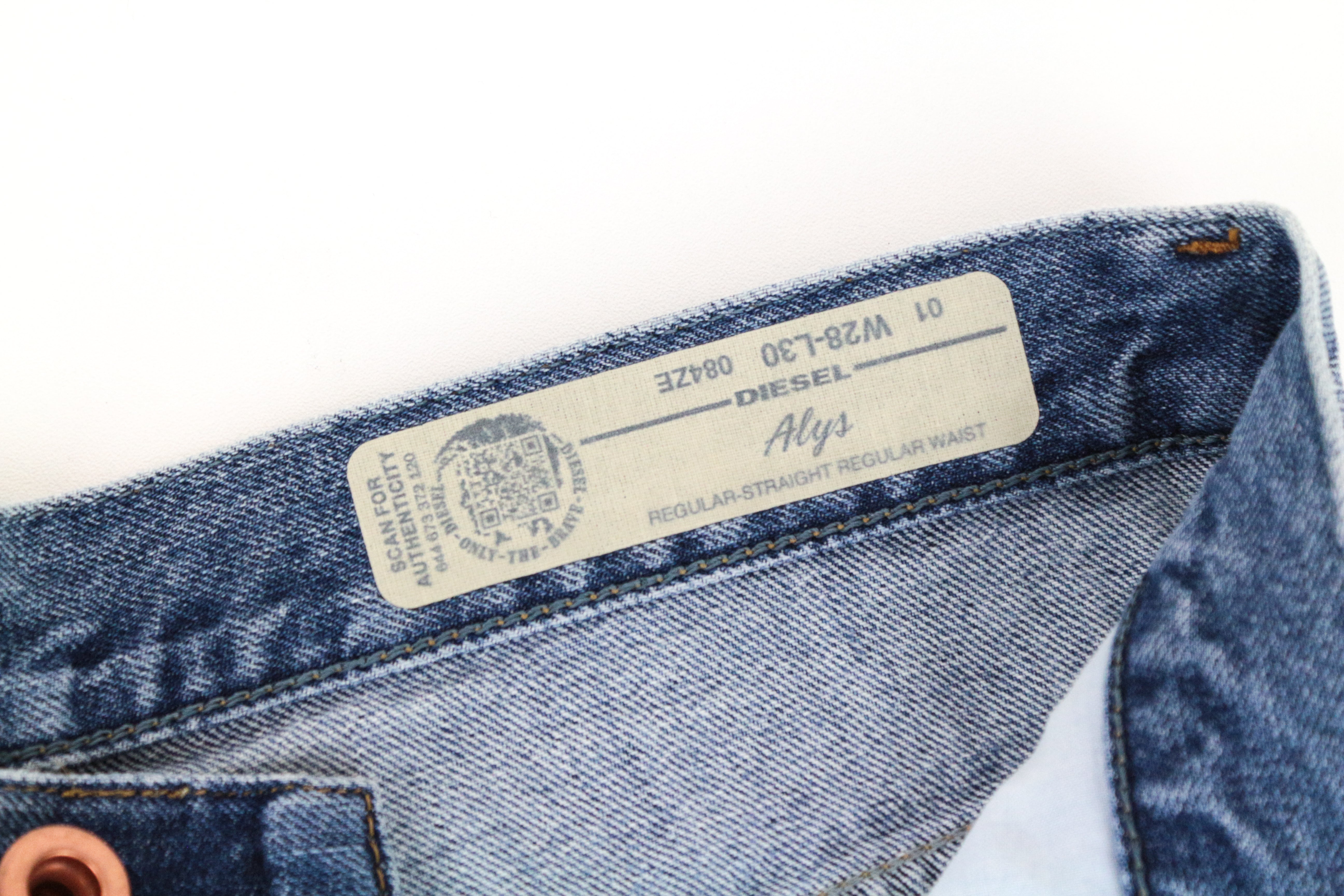 DIESEL Alys 084ZE Women's Jeans W28 L30 Ripped Washed Blue Straight Cotton