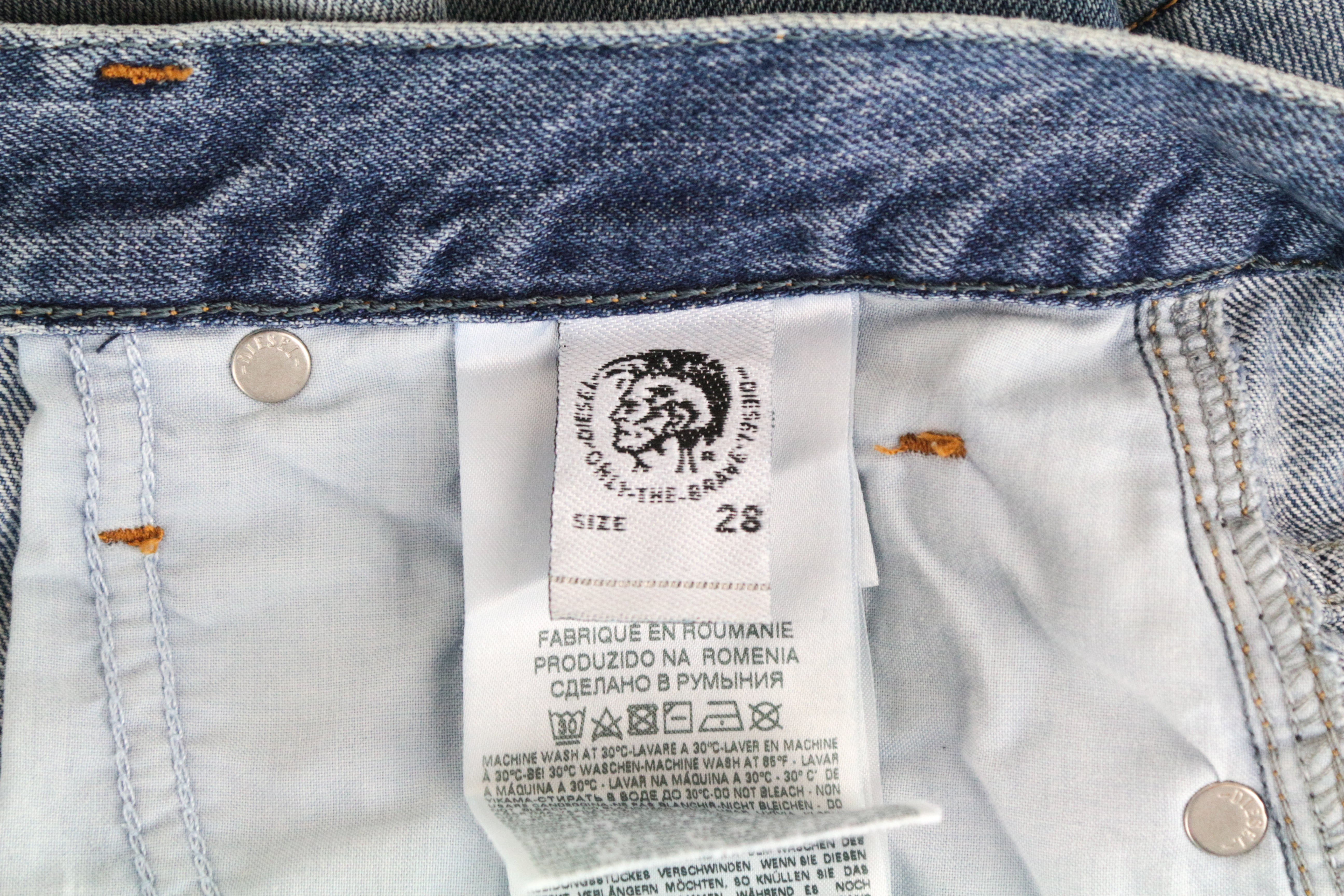 DIESEL Alys 084ZE Women's Jeans W28 L30 Ripped Washed Blue Straight Cotton