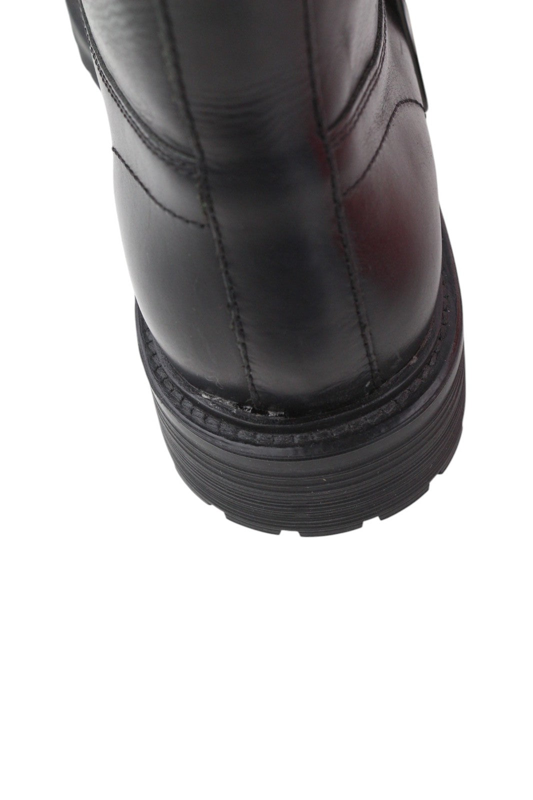 DIESEL D-Alabhama CB Mens Boots EU43 Black Leather Mid Top RRP€295 Almond Toe