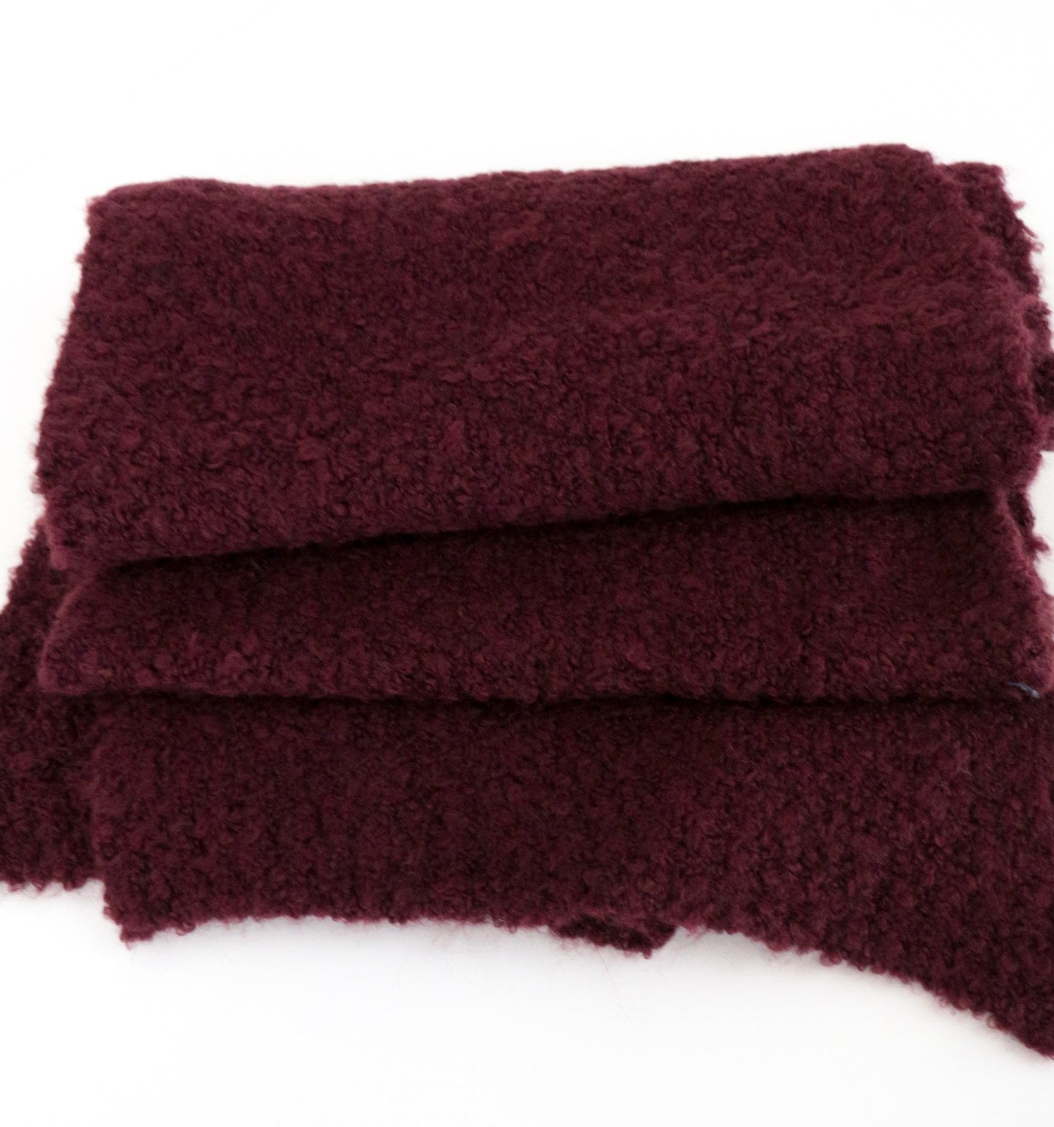 REPLAY Women's OS Scarf Burgundy Wool Blend Knitted Autumn Winter Unisex