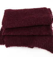 REPLAY Women's OS Scarf Burgundy Wool Blend Knitted Autumn Winter Unisex