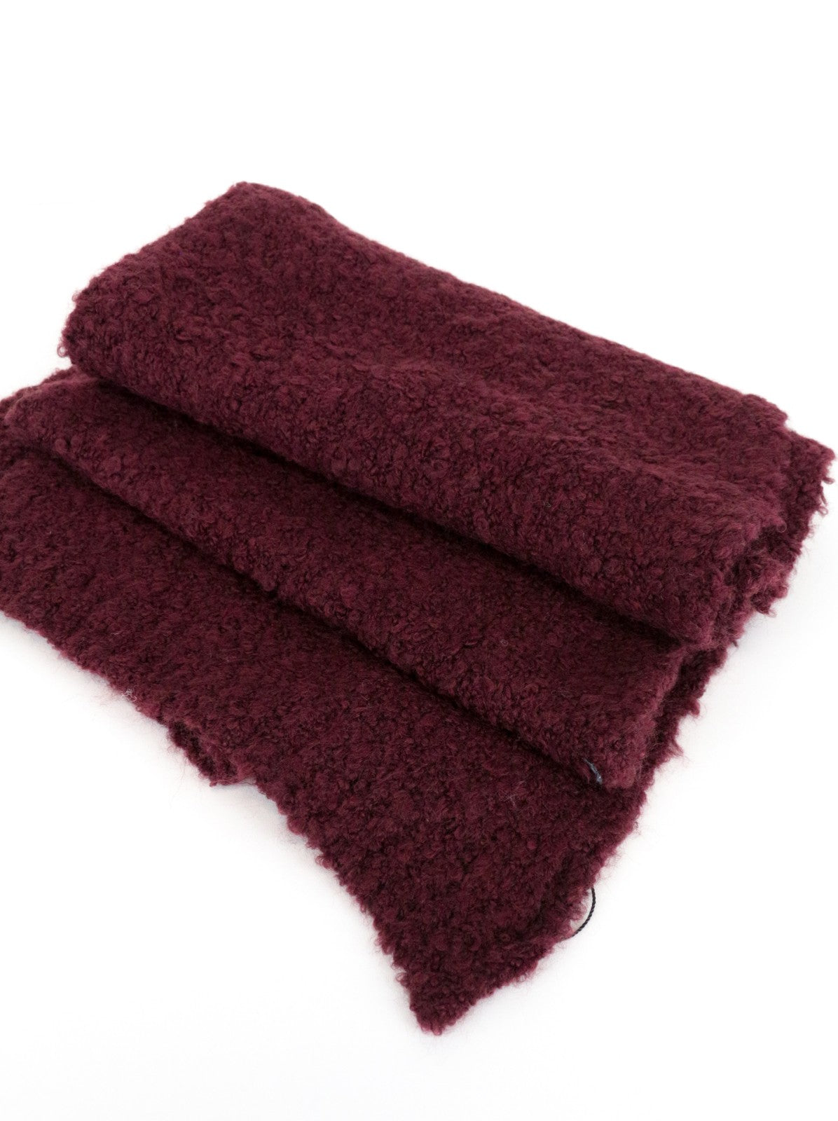 REPLAY Women's OS Scarf Burgundy Wool Blend Knitted Autumn Winter Unisex