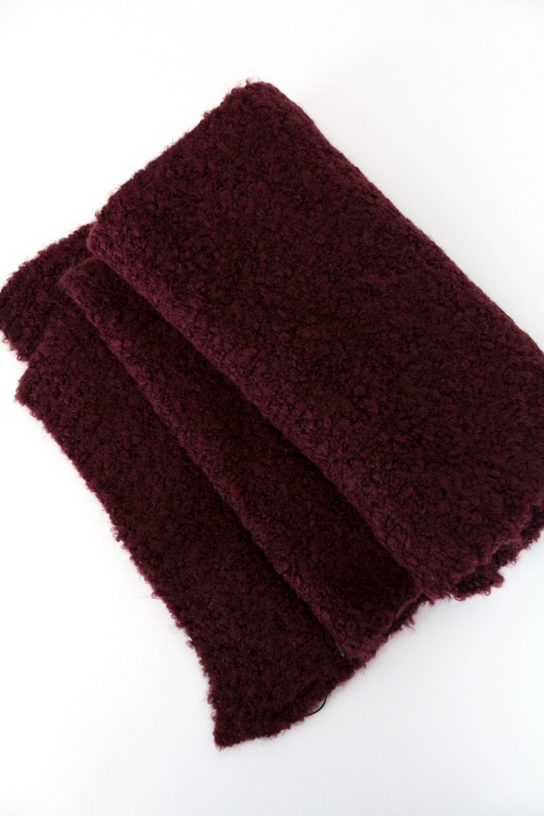 REPLAY Women's OS Scarf Burgundy Wool Blend Knitted Autumn Winter Unisex