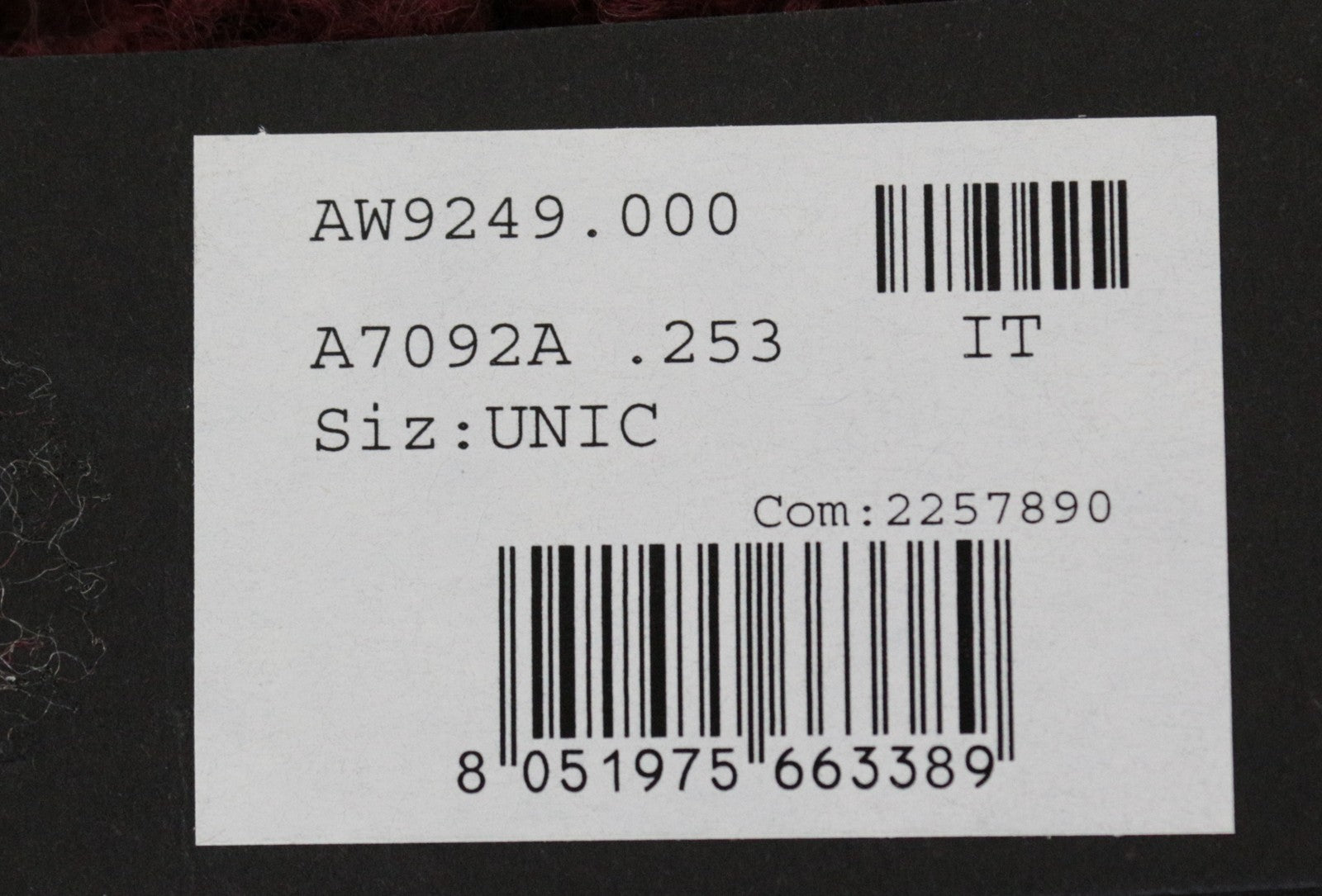 REPLAY Women's OS Scarf Burgundy Wool Blend Knitted Autumn Winter Unisex