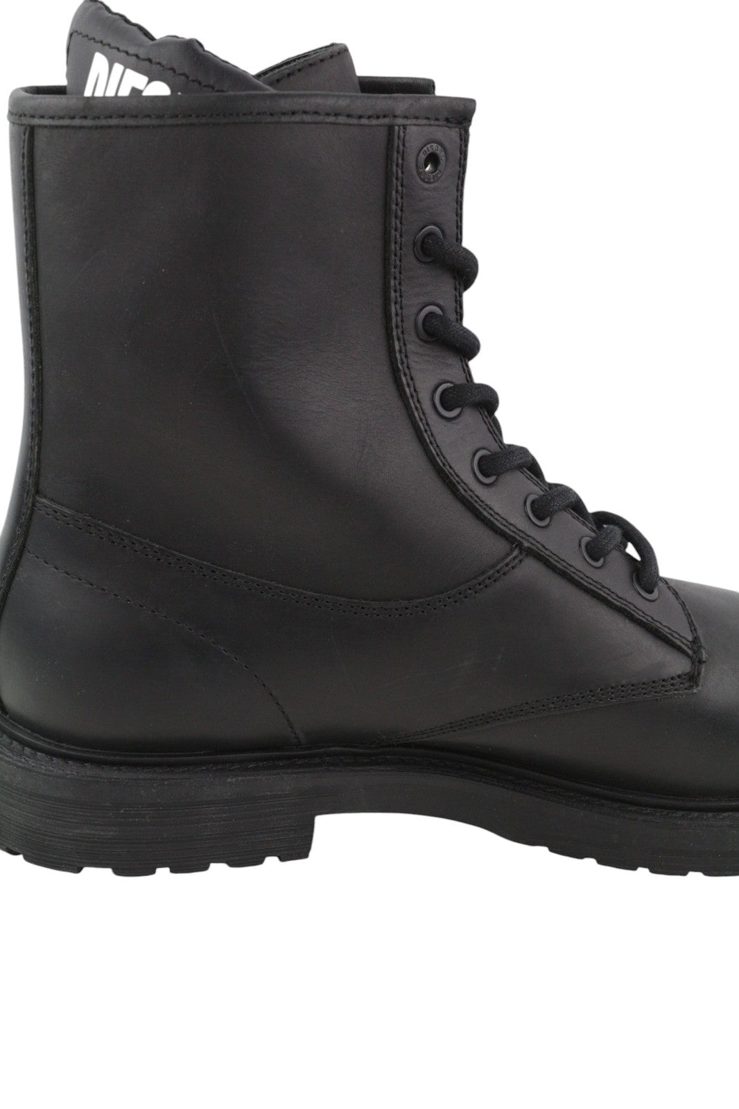 DIESEL D-Alabhama CB Mens Boots EU44 Black Leather Mid Top Laced RRP€295