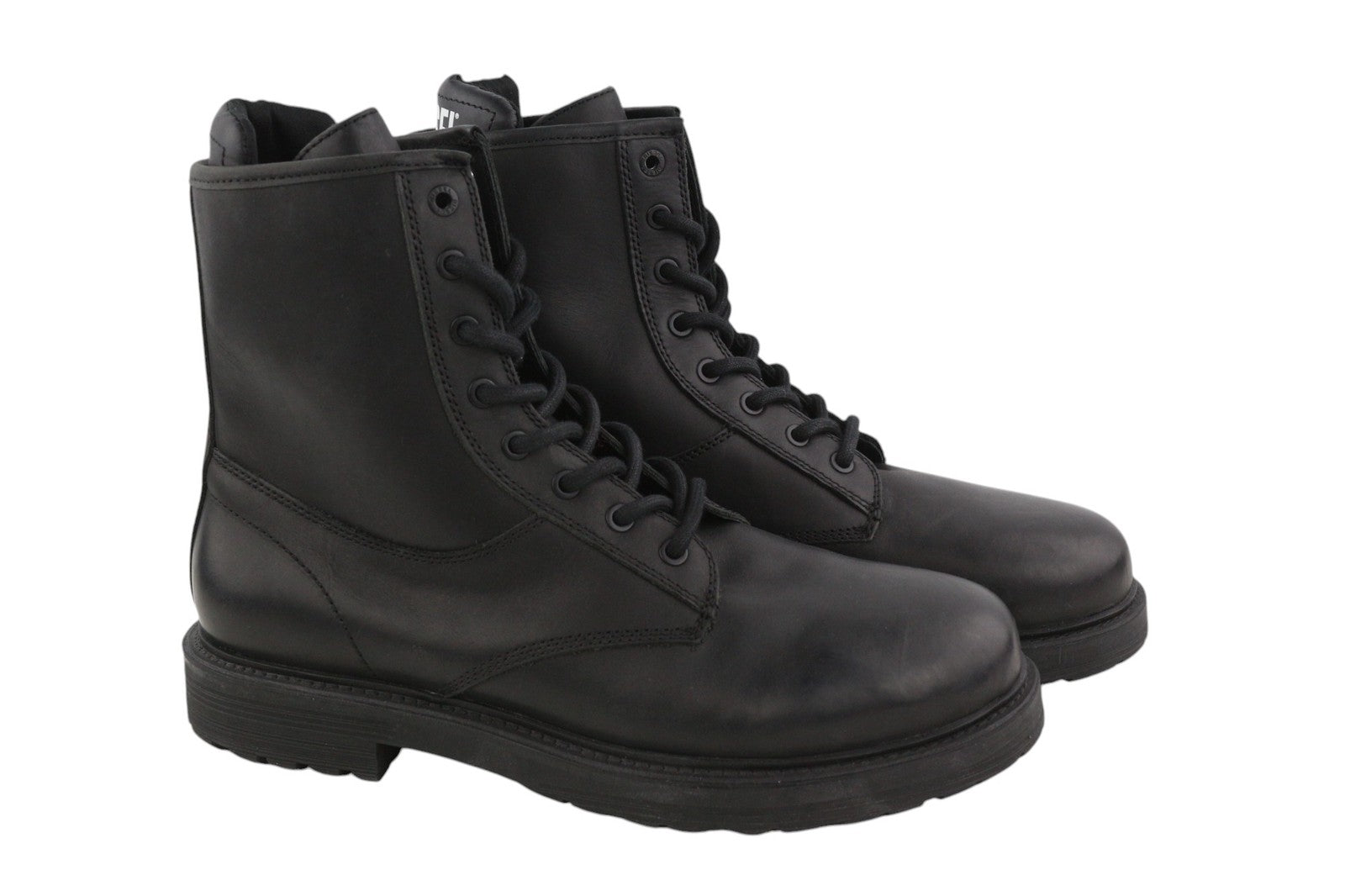 DIESEL D-Alabhama CB Mens Boots EU44 Black Leather Mid Top Laced RRP€295
