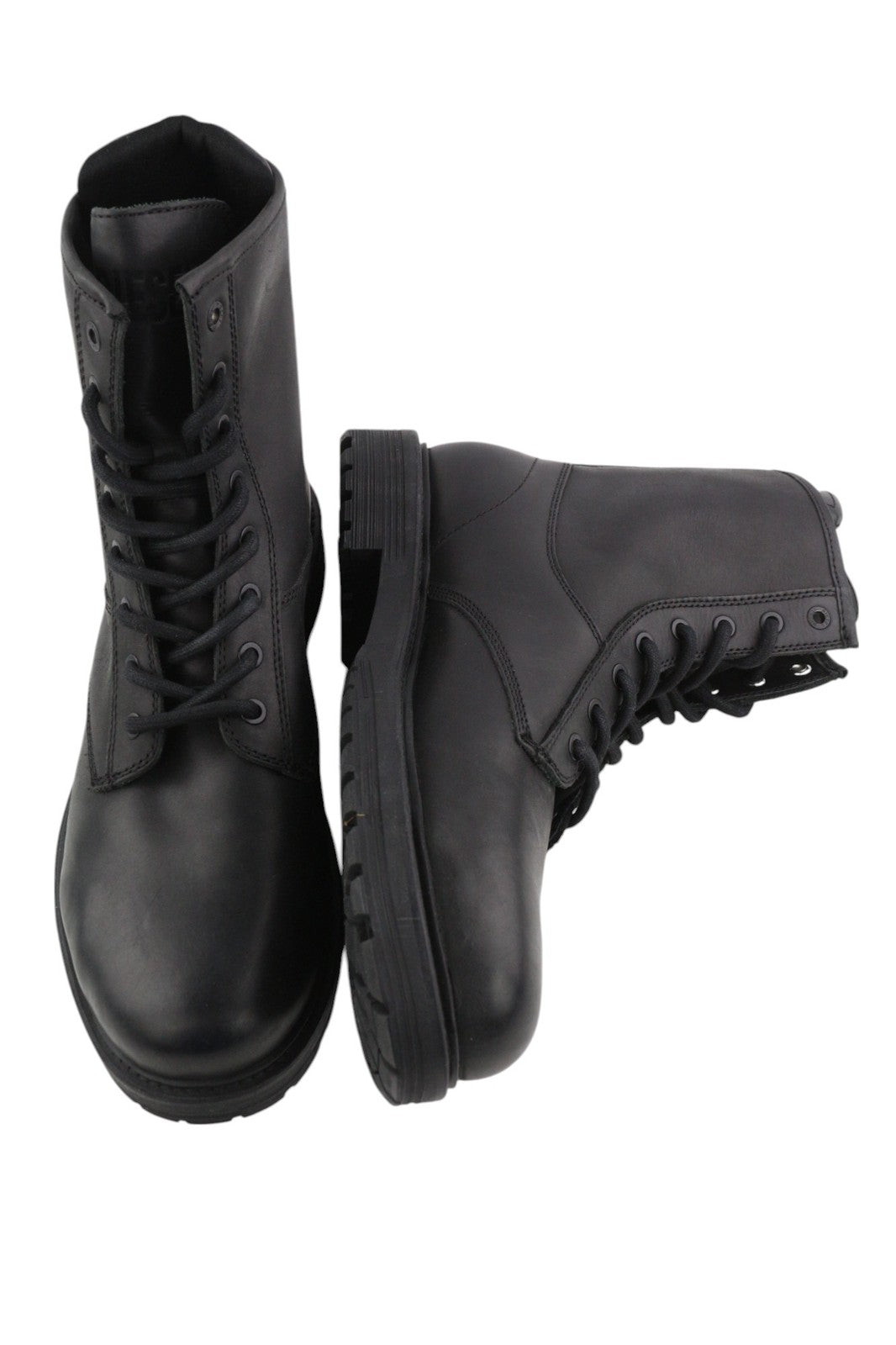 DIESEL D-Alabhama CB Mens Boots EU44 Black Leather Mid Top Laced RRP€295