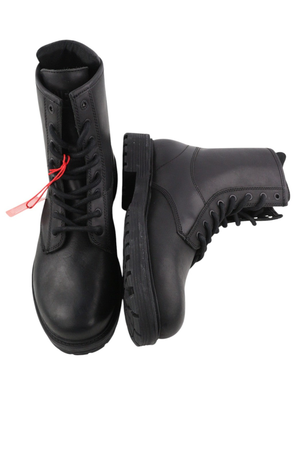 DIESEL D-Alabhama CB Mens Boots EU43 Black Leather RRP€295 Laced Almond Toe