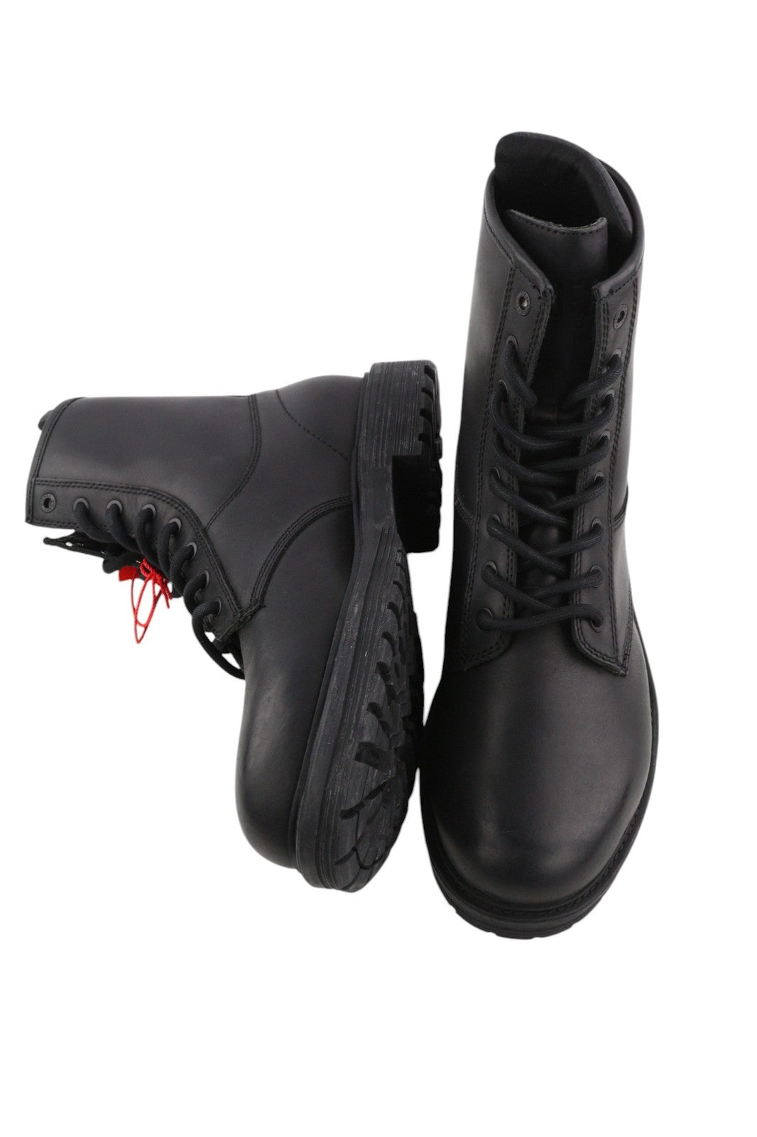 DIESEL D-Alabhama CB Mens Boots EU43 Black Leather RRP€295 Laced Almond Toe