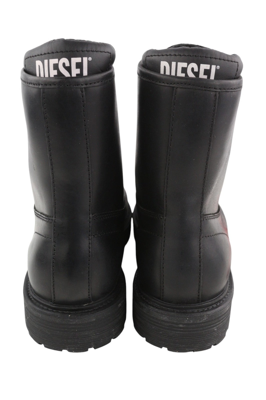 DIESEL D-Alabhama CB Mens Boots EU43 Black Leather RRP€295 Laced Almond Toe