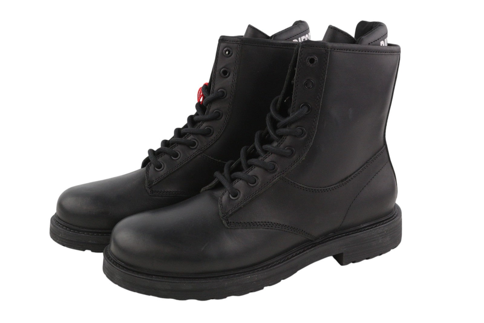 DIESEL D-Alabhama CB Mens Boots EU45 Black Leather Mid Top Laced RRP€295