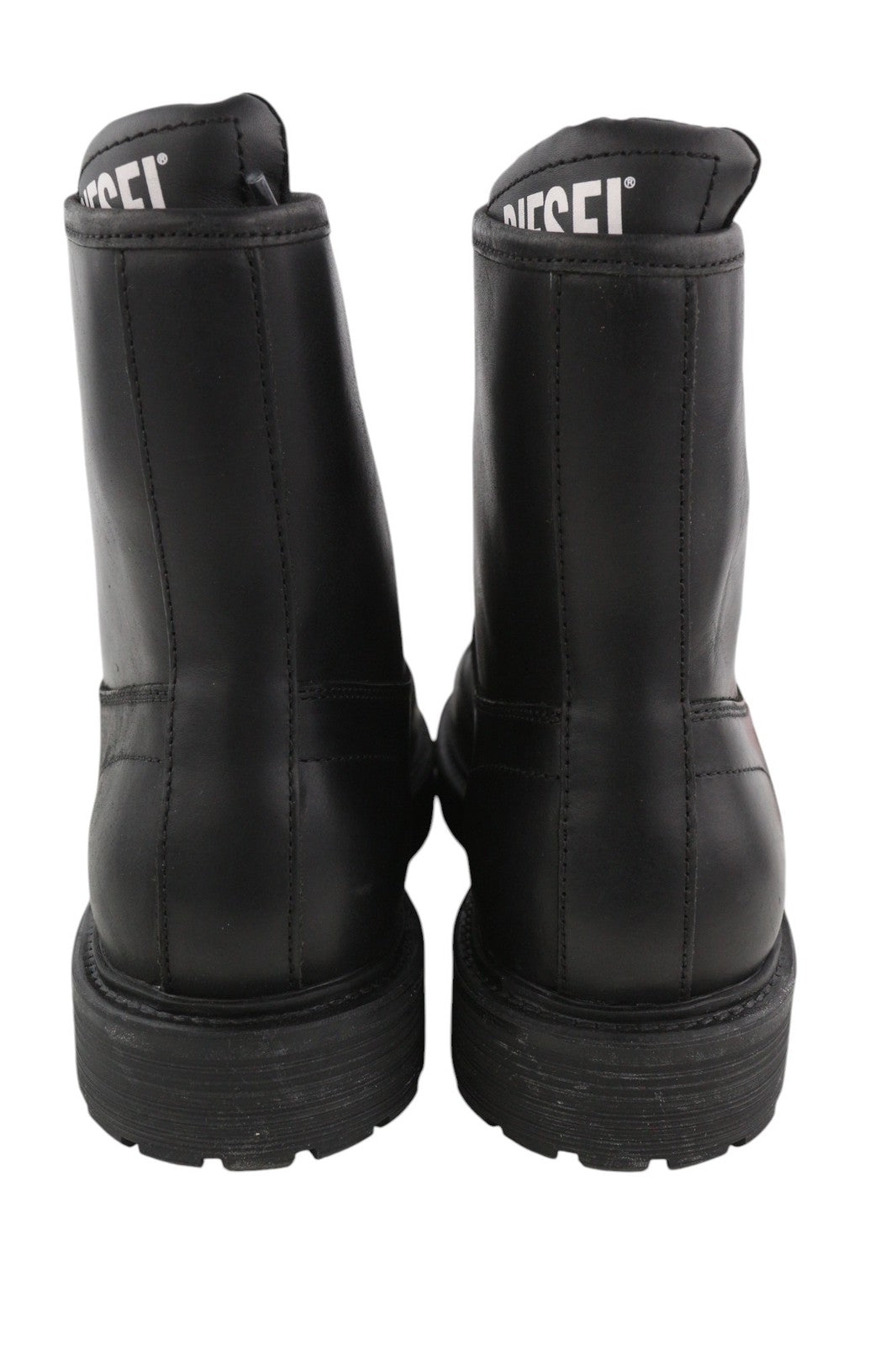 DIESEL D-Alabhama CB Mens Boots EU45 Black Leather Mid Top Laced RRP€295