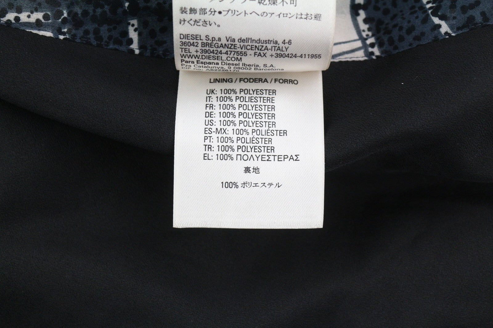 DIESEL D-Nedora Women Dress L Black Sleeveless Patterned Snap Buttons Logo Mini