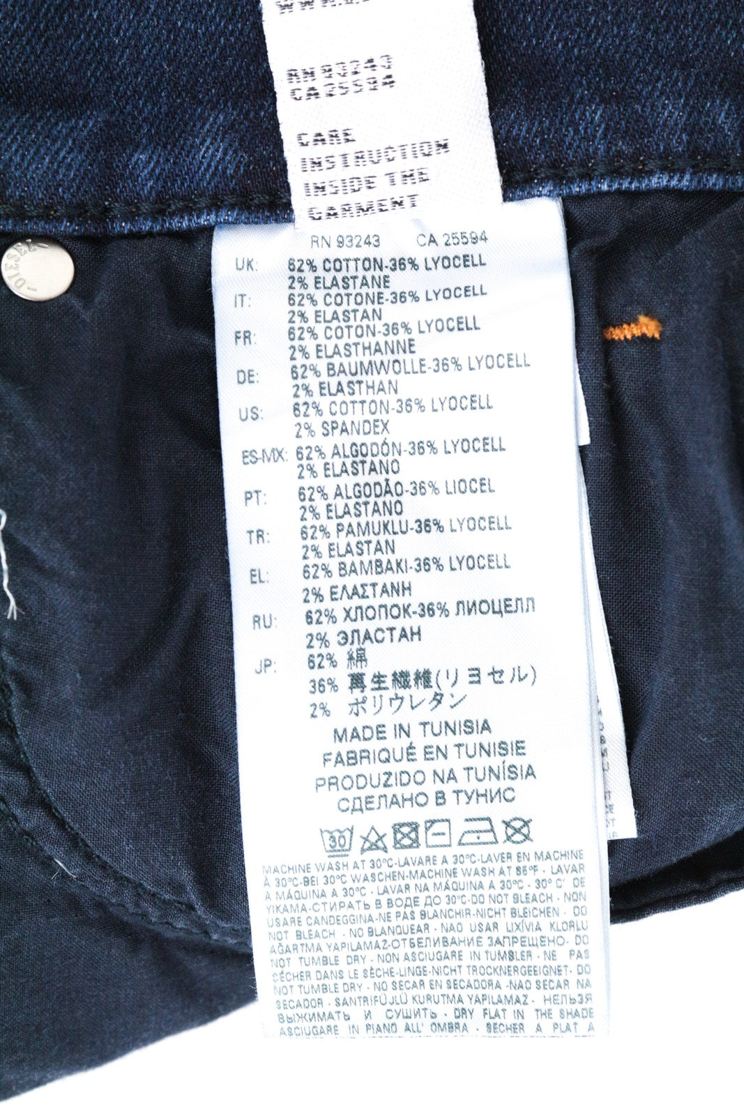 DIESEL Alys 084ZC Women's W25 L32 Stretch Jeans Blue Denim Straight Fit