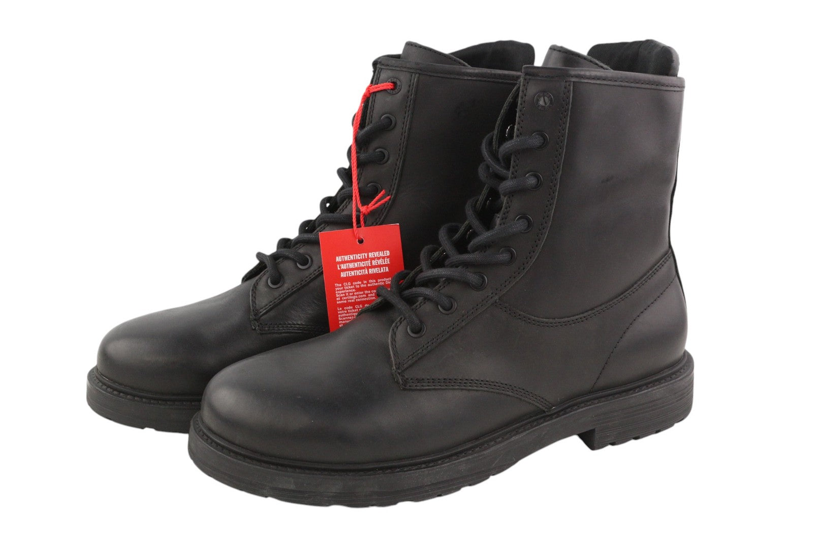 DIESEL D-Alabhama CB Mens Boots EU44 Dark Leather Mid Top RRP€295 Almond Toe