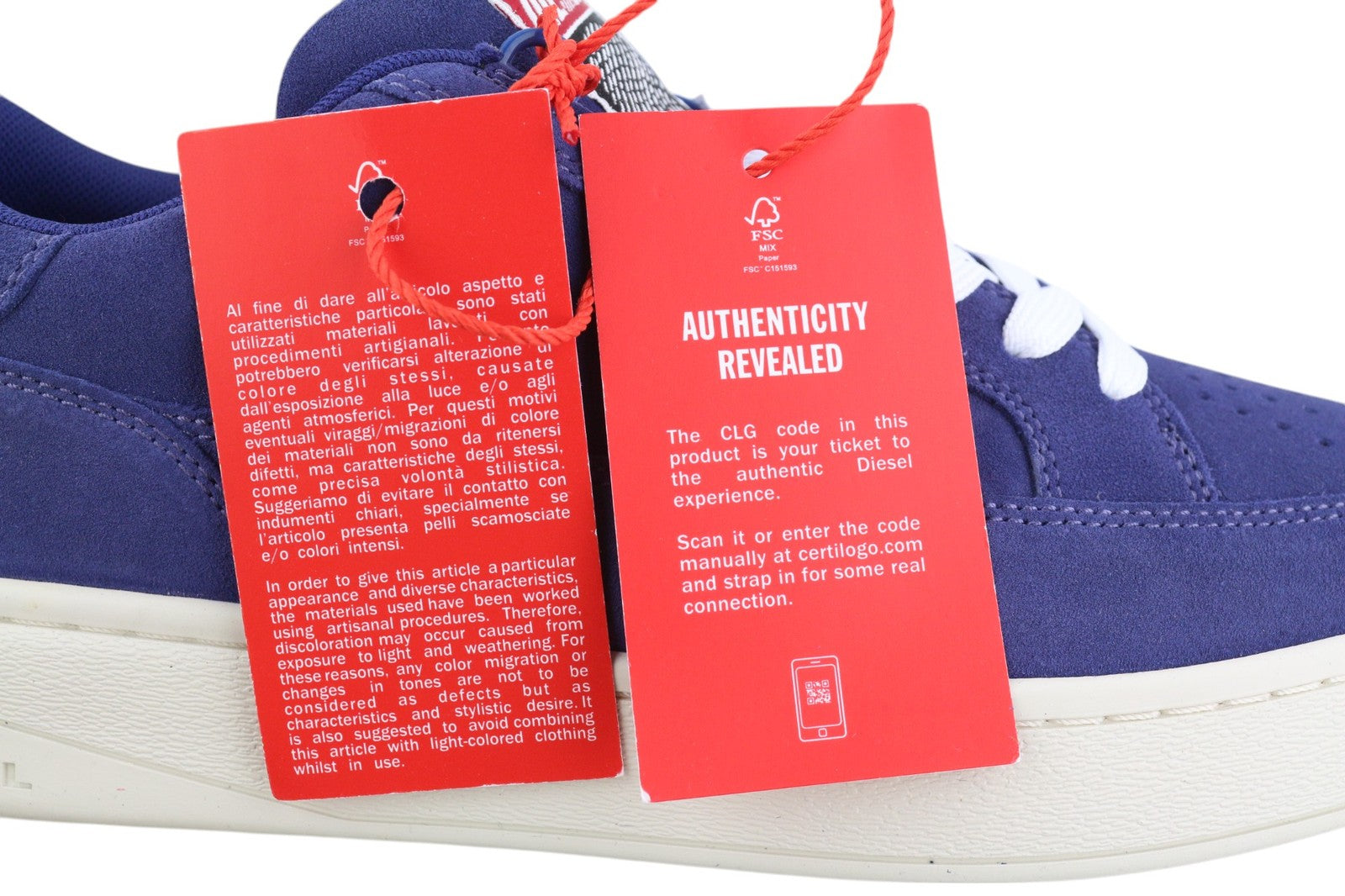 DIESEL S-Sinna žemapadžiai vyriški sportbačiai, mėlyni, karvės odos, 160 USD, RRP