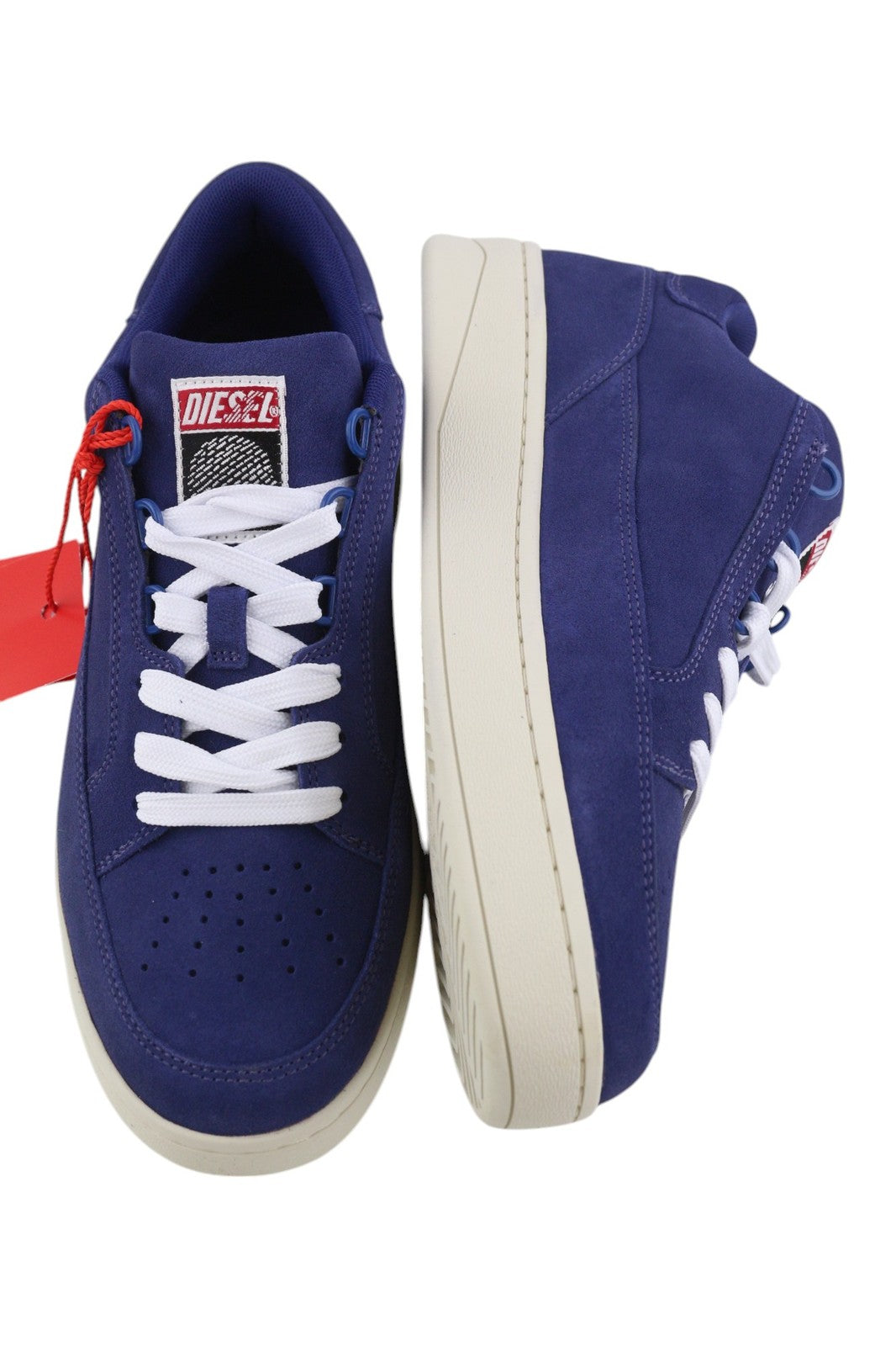 DIESEL S-Sinna Low Men Sneakers EU41 Blue Cow Leather Low Top RRP€160 Trainers