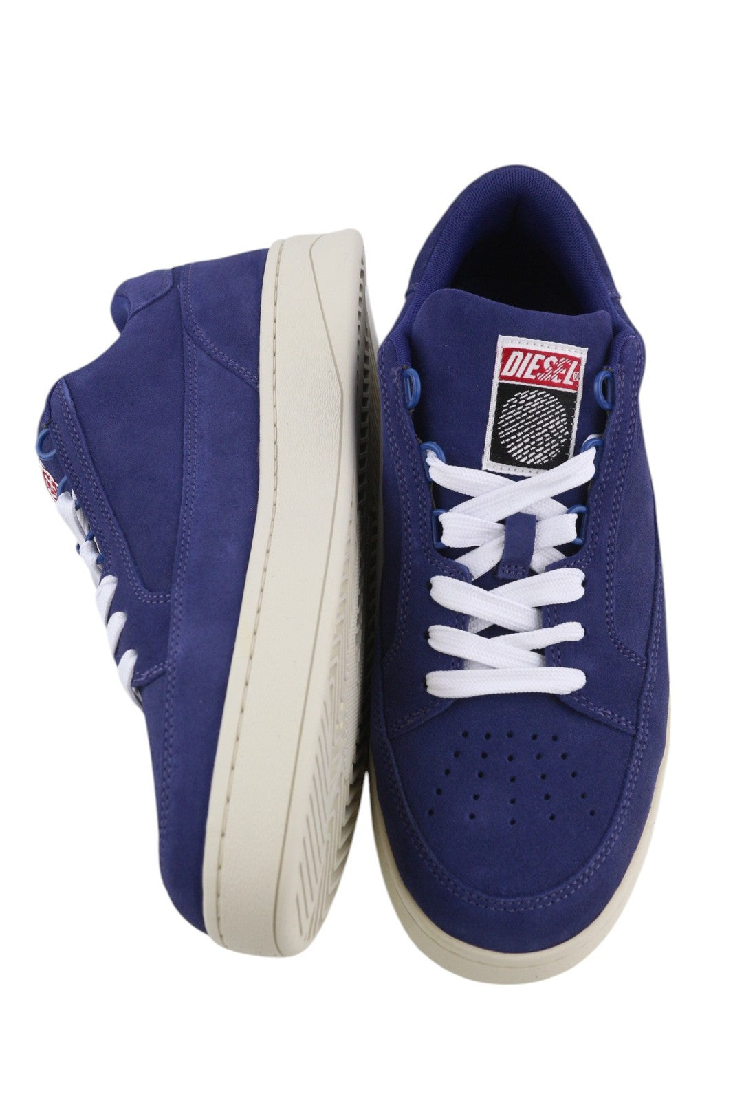 DIESEL S-Sinna Low Mens Sneakers EU44 Blue Cow Leather Low Top RRP€160 Trainers