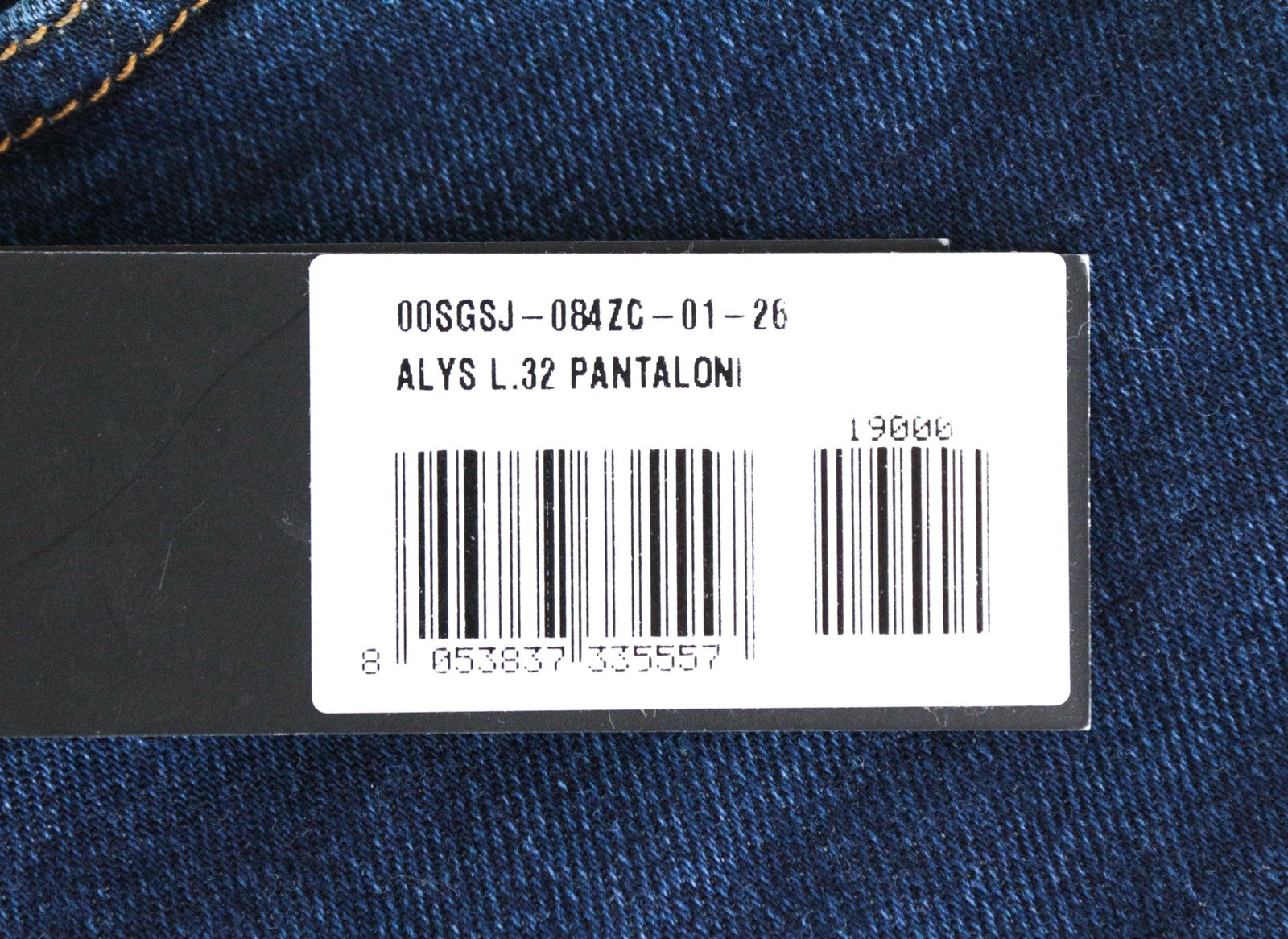 DIESEL Alys 084ZC Women's W26 L32 Jeans Blue Cotton Stretch Casual Straight