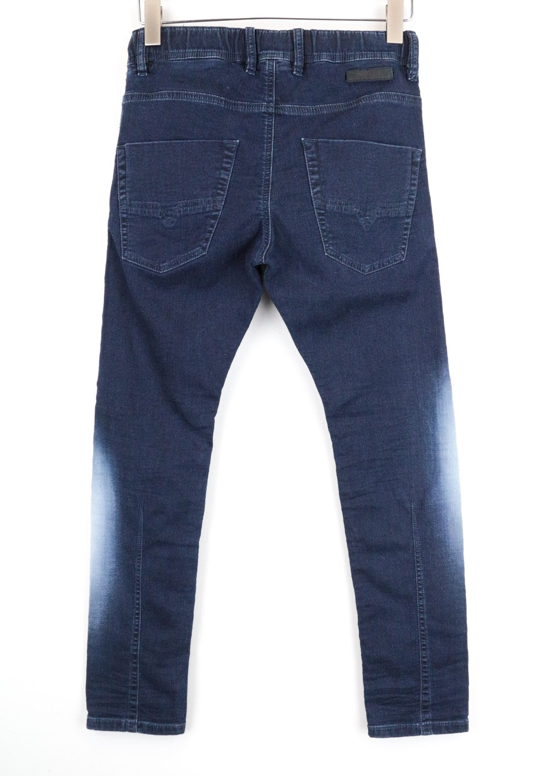 DIESEL Krooley-NE 0687D Men's W26 Blue Carrot Fit Slim Sweat Washed Jog Jeans