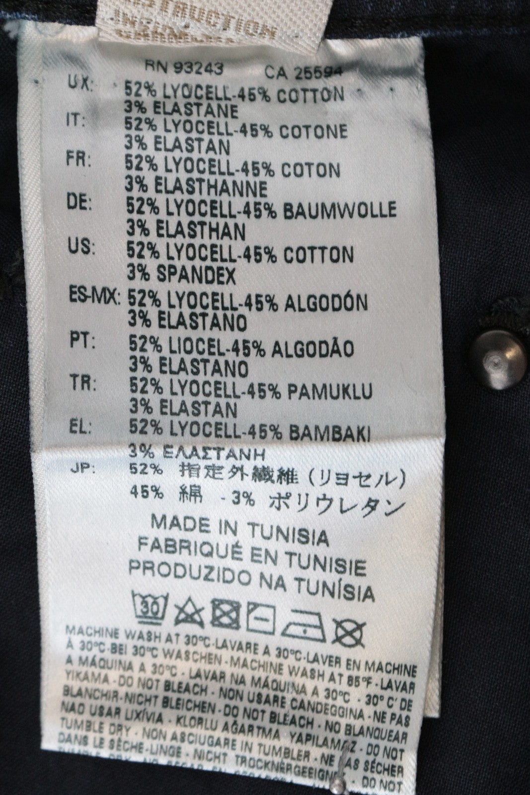 DIESEL Krooley CB-NE 0680B Men's W26 Jeans Blue Coated Slim Sweat Carrot Fit